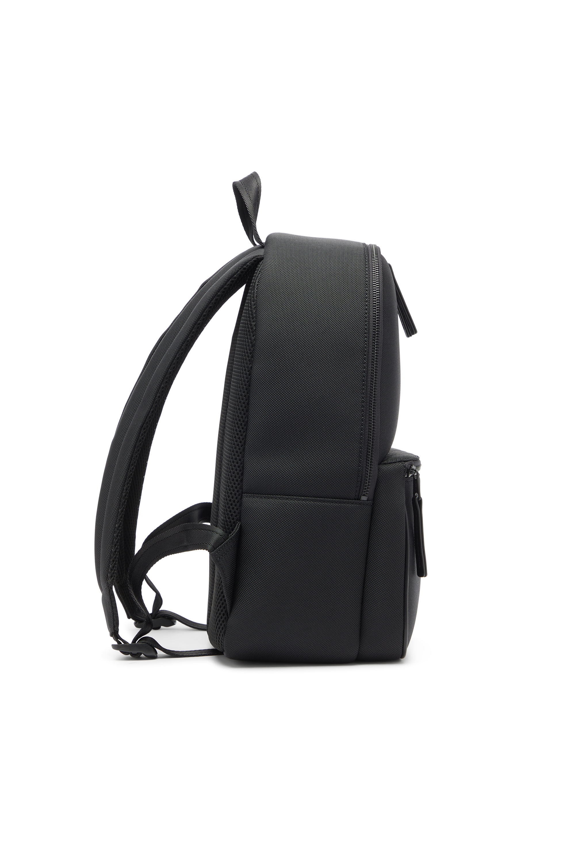 Diesel - HOLI-D BACKPACK M, Holi-D - Sac &agrave; dos en nylon avec logo Oval D Mixte in Noir - 3