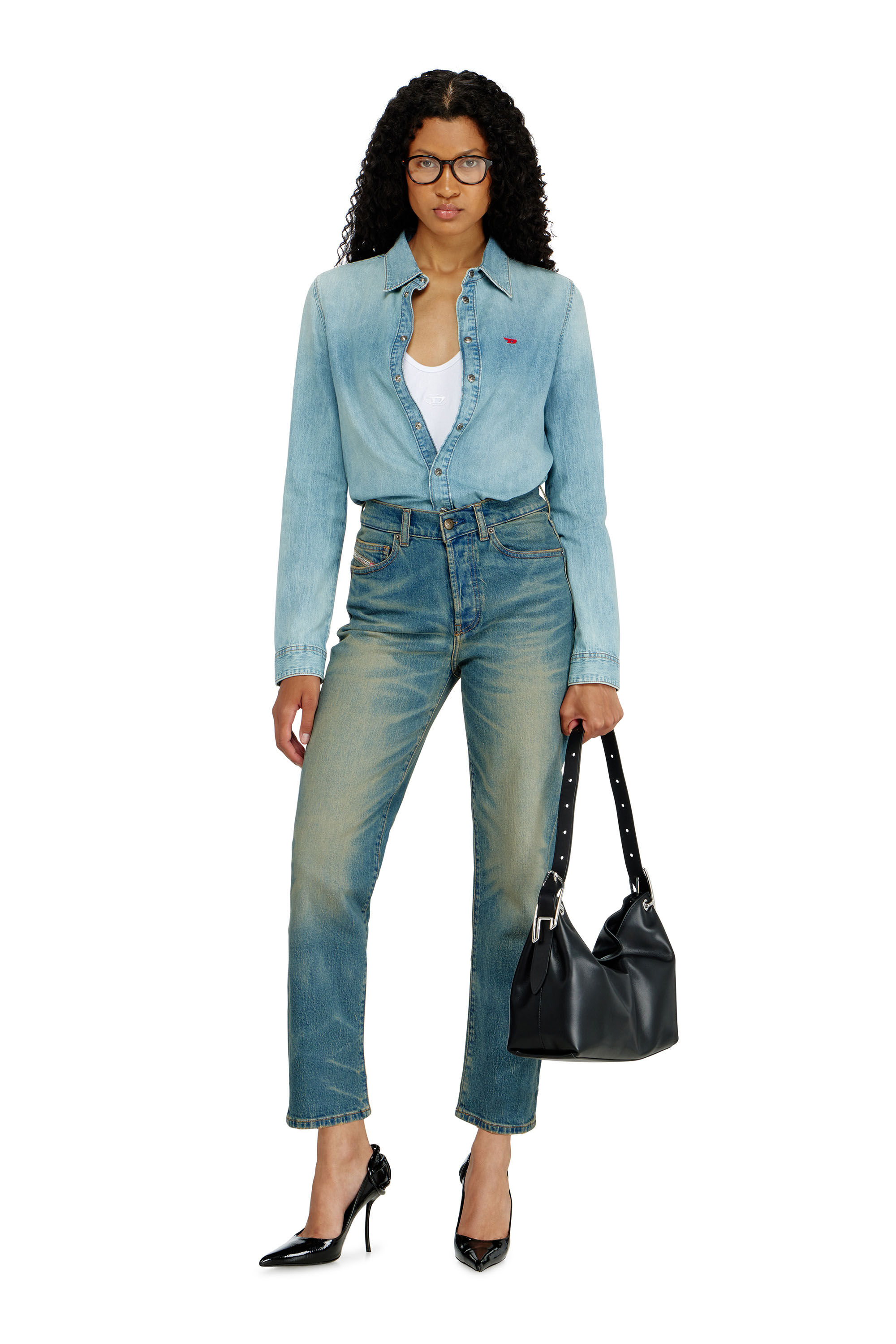 Diesel - Regular Jeans 1981 D-Went 0KBBP Femme, Bleu moyen - Image 1