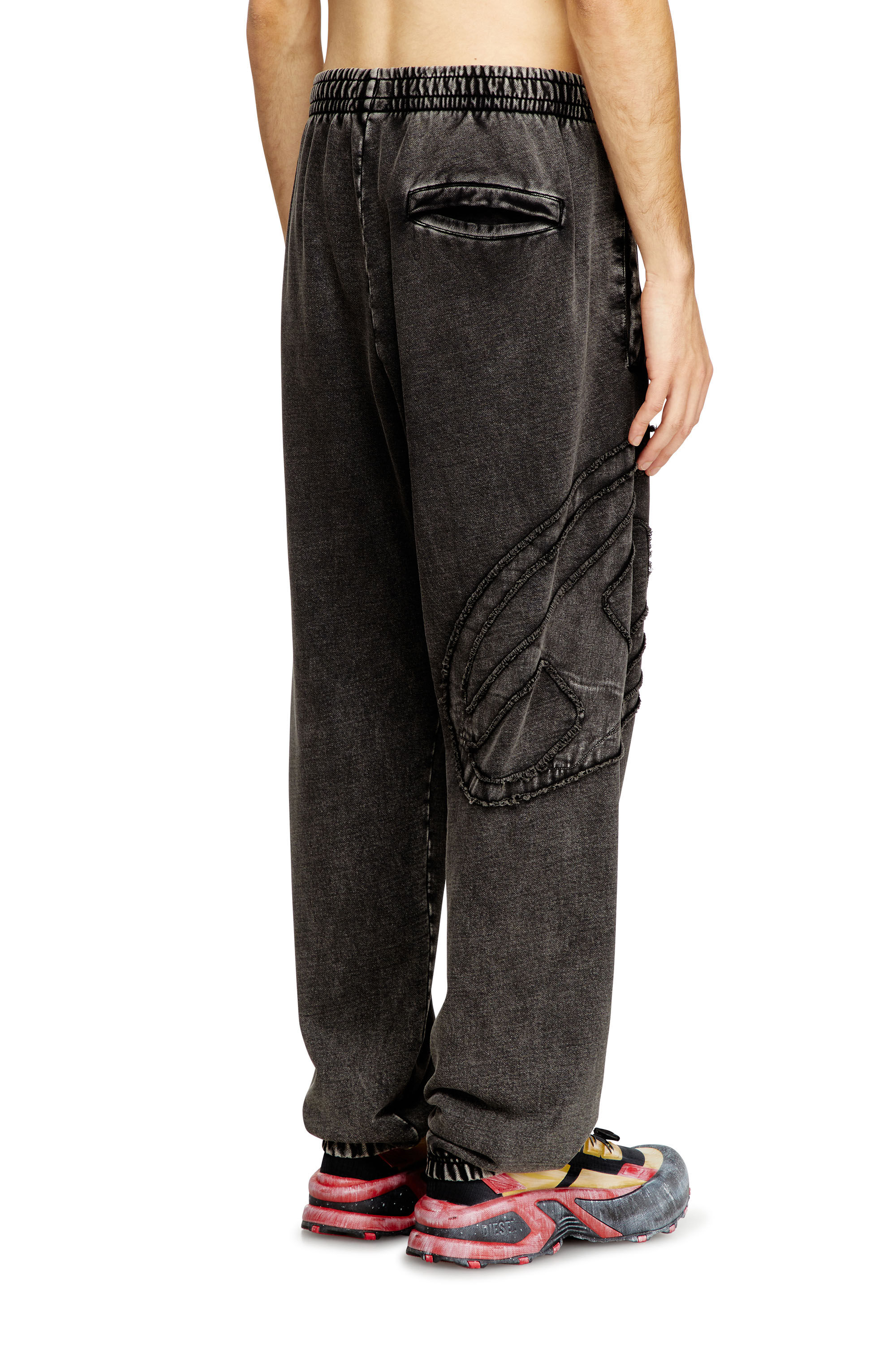 Diesel - P-MARKY-DEN, Man's Organic cotton sweatpants with Oval D patch in null - 4
