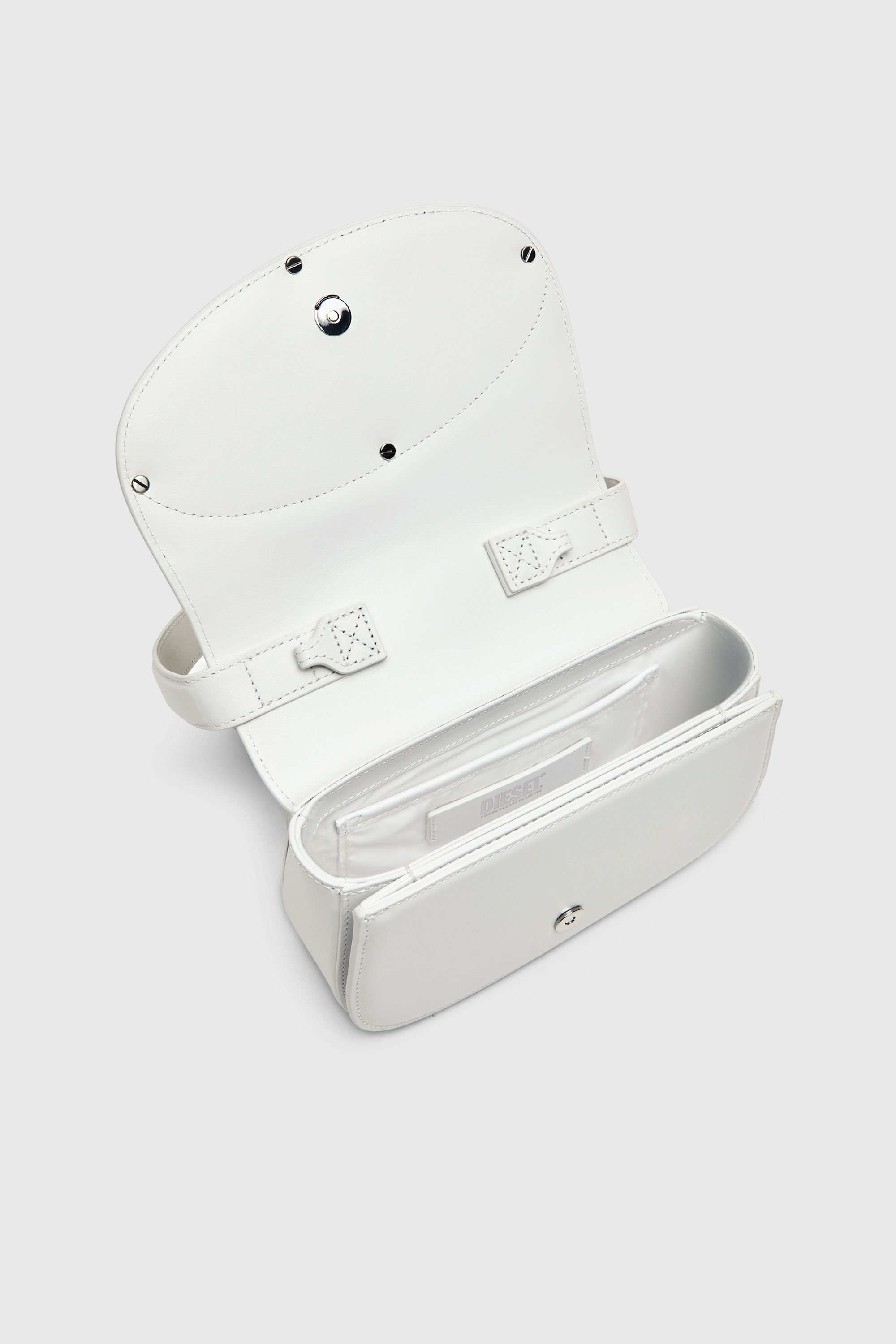 Diesel - 1DR, 1DR-Sac iconique &agrave; bandouli&egrave;re en cuir nappa Femme in Blanc - 4