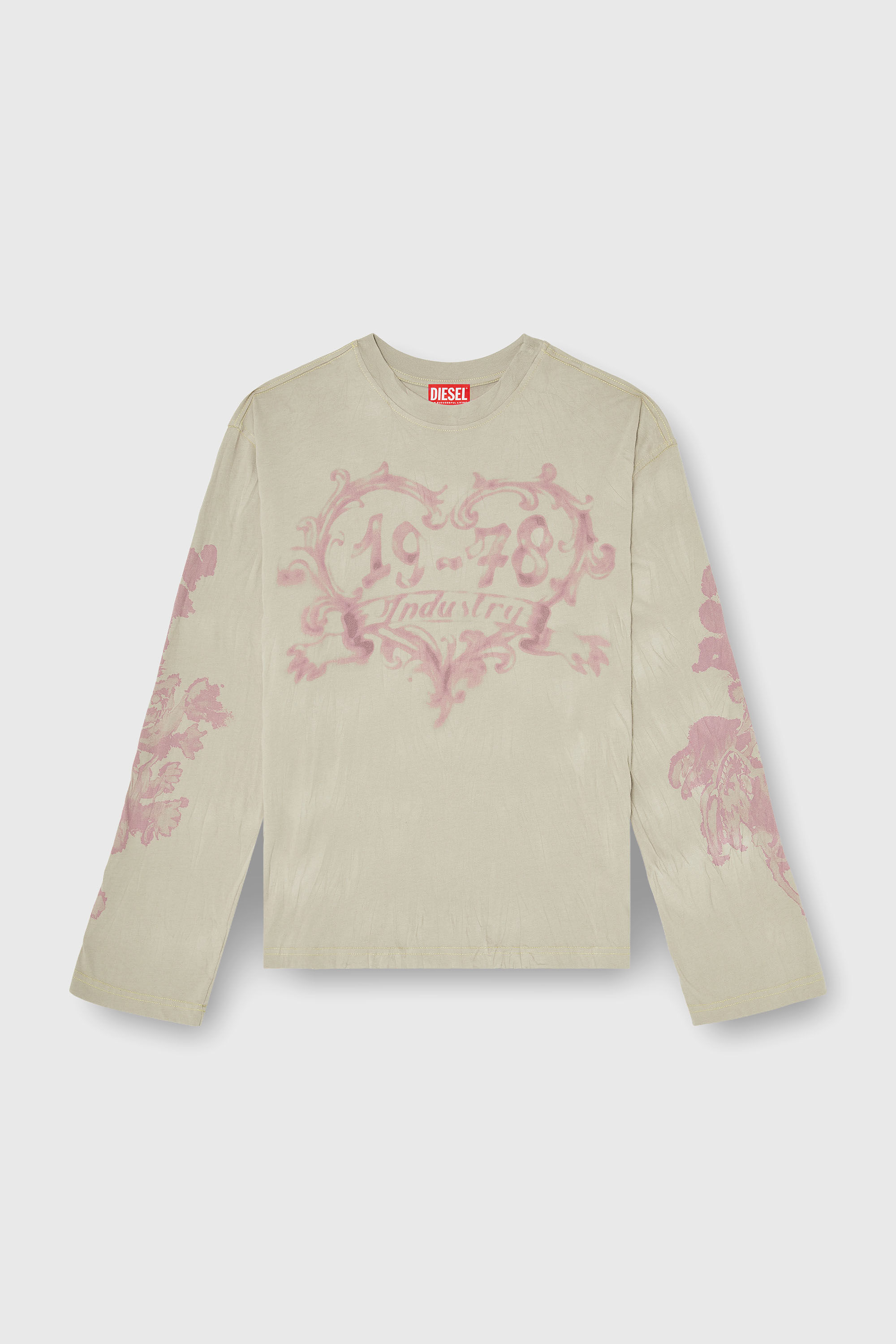 Diesel - T-HILARY-LS-AA1, T-shirt &agrave; manches longues en coton avec imprim&eacute; graphique Femme in Polychrome - 2