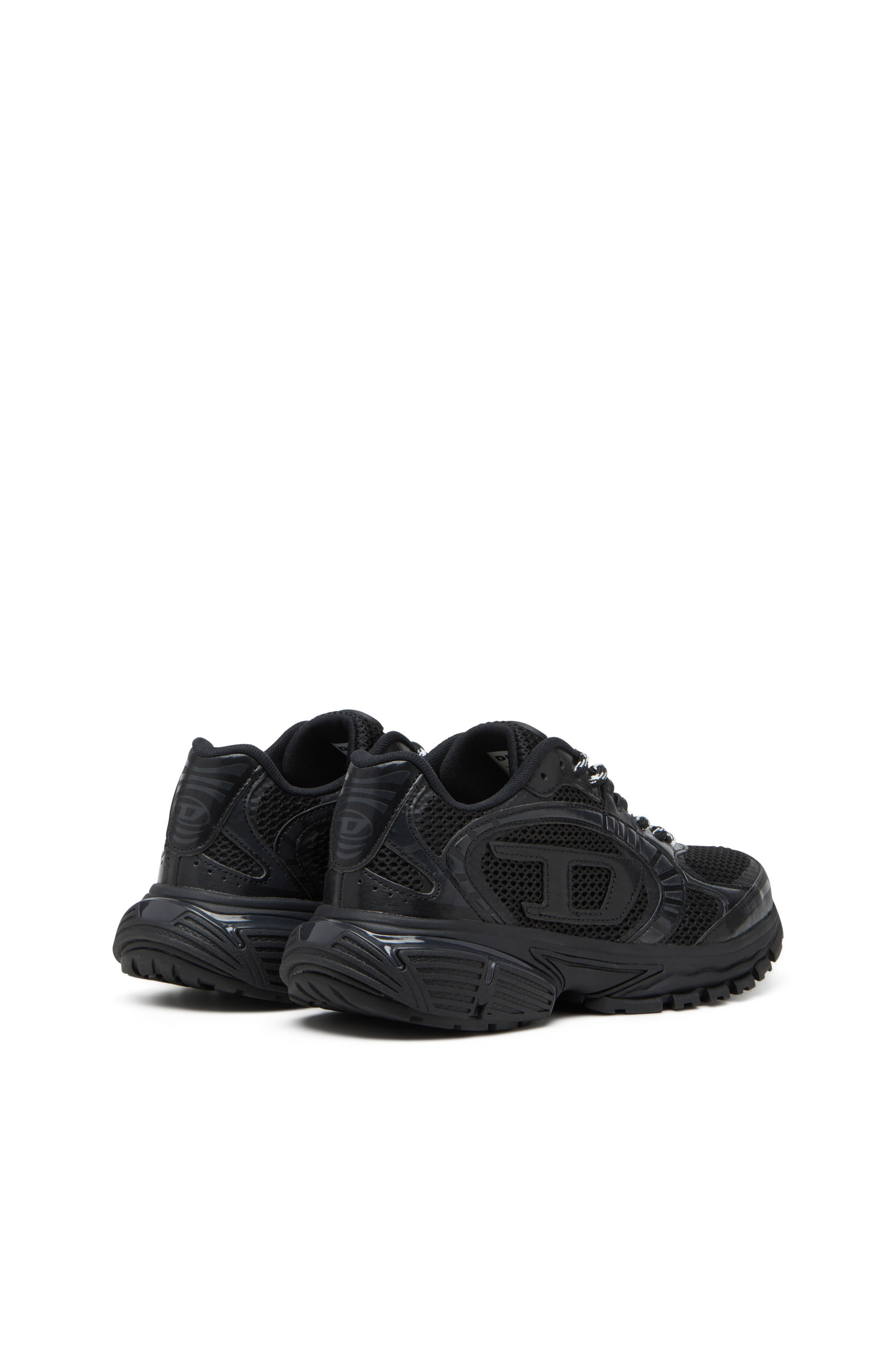 Diesel - S-PRO-V-DENSE LOW, S-Pro-V-Dense-Sneakers en mesh avec logo Oval D Homme in Noir - 3
