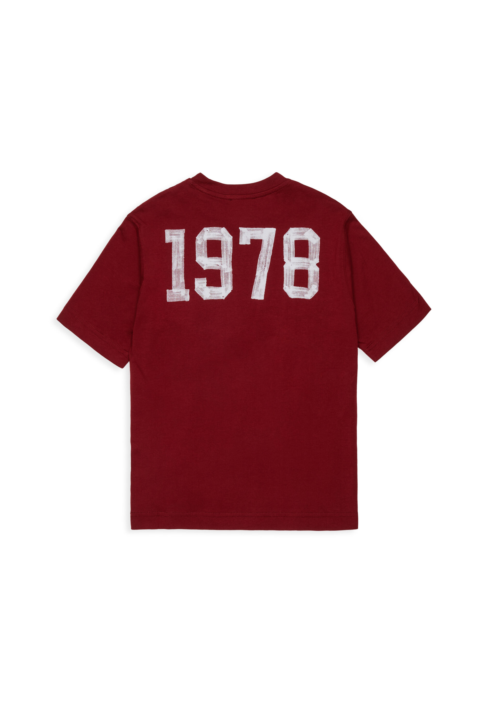 Diesel - TBAND OVER, T-shirt en coton avec motifs varsity Homme in Rouge - 2