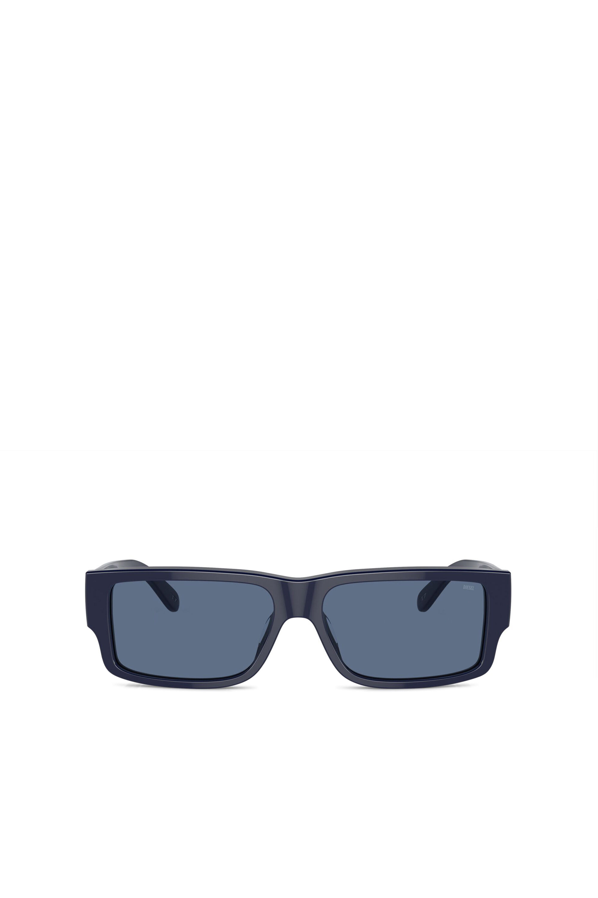Diesel - 0DL2003 SIZE 57, Lunettes de soleil rectangulaires Homme in Bleu - 1