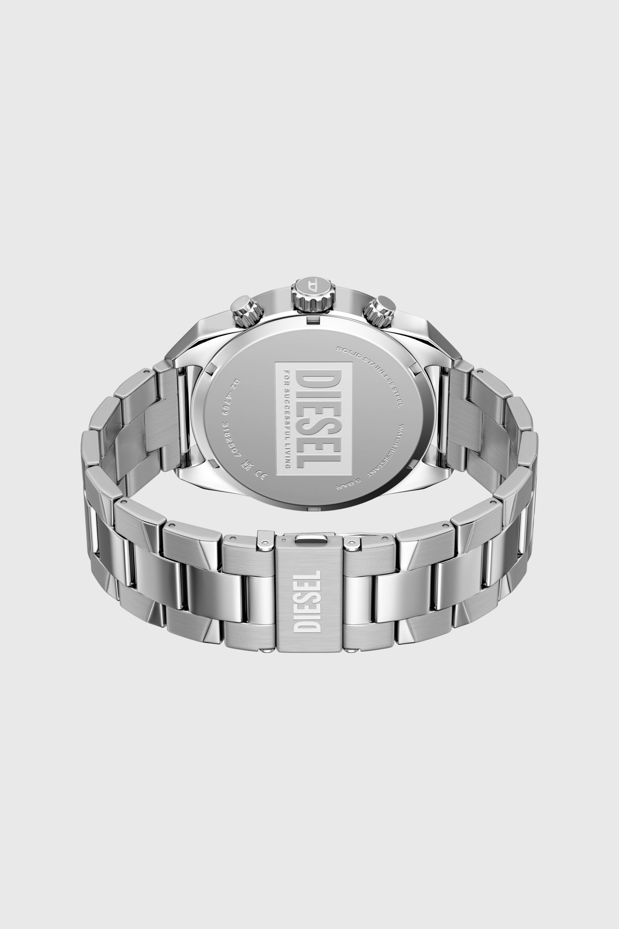 Diesel - DZ4709 WATCH, Montre Spiked en acier inoxydable Homme in Gris argent&eacute; - 6