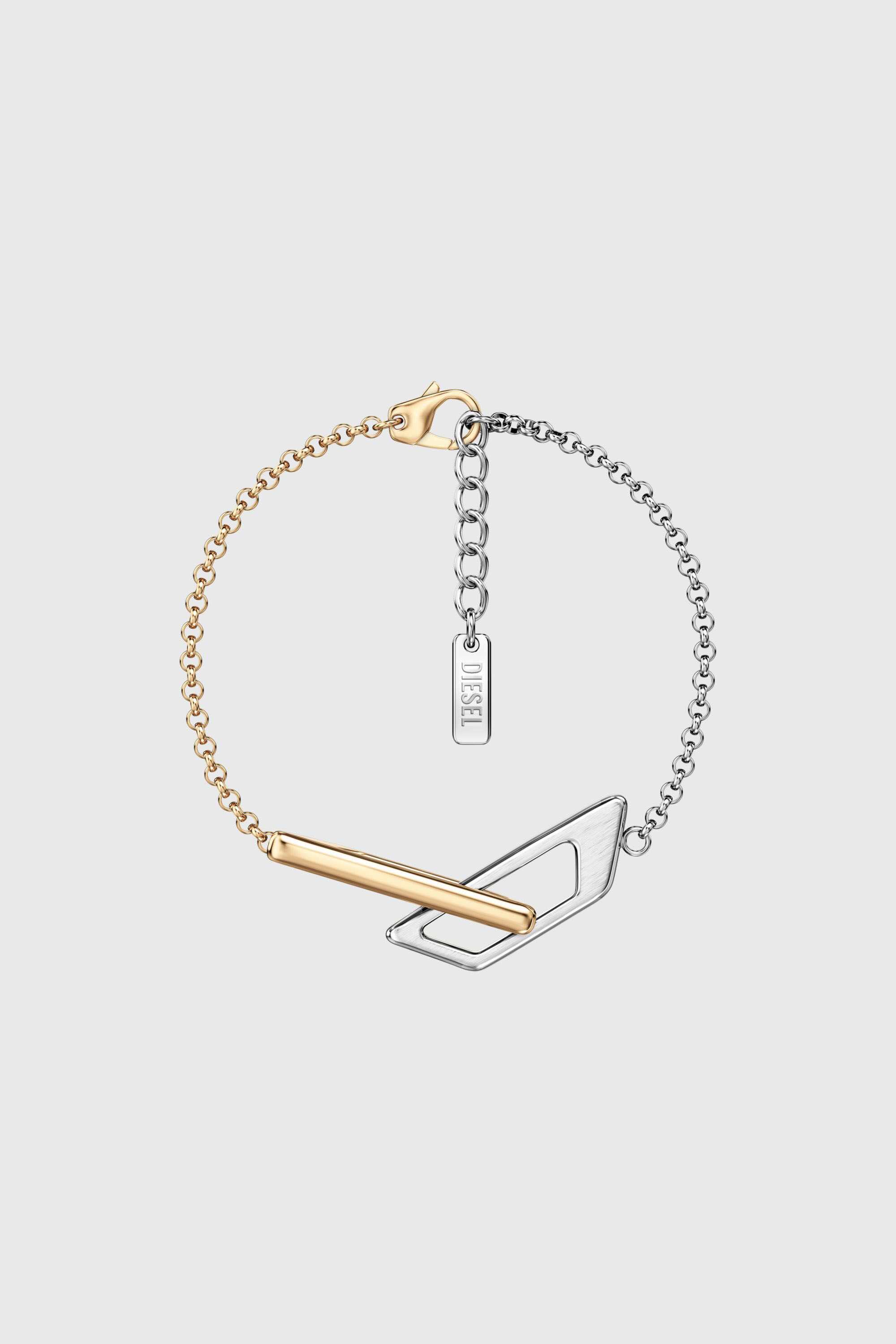 Diesel - DX1686931  JEWELLERY, Bracelet cha&icirc;ne en acier inoxydable Mixte in Gris argent&eacute; - 1