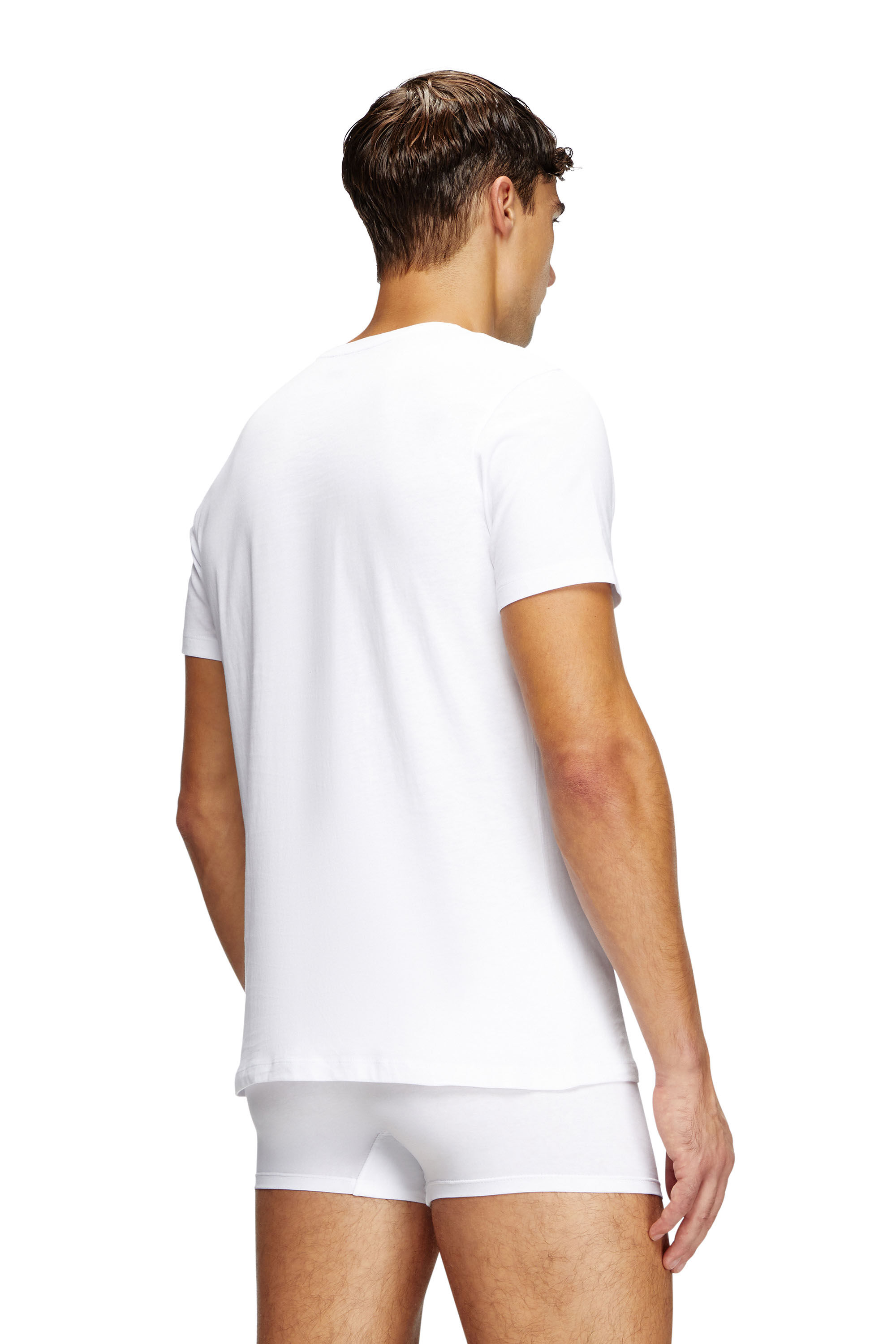 Diesel - MICHAEL-D-BOX-3PACK, Lot de trois T-shirts avec col en V Homme in Blanc - 4