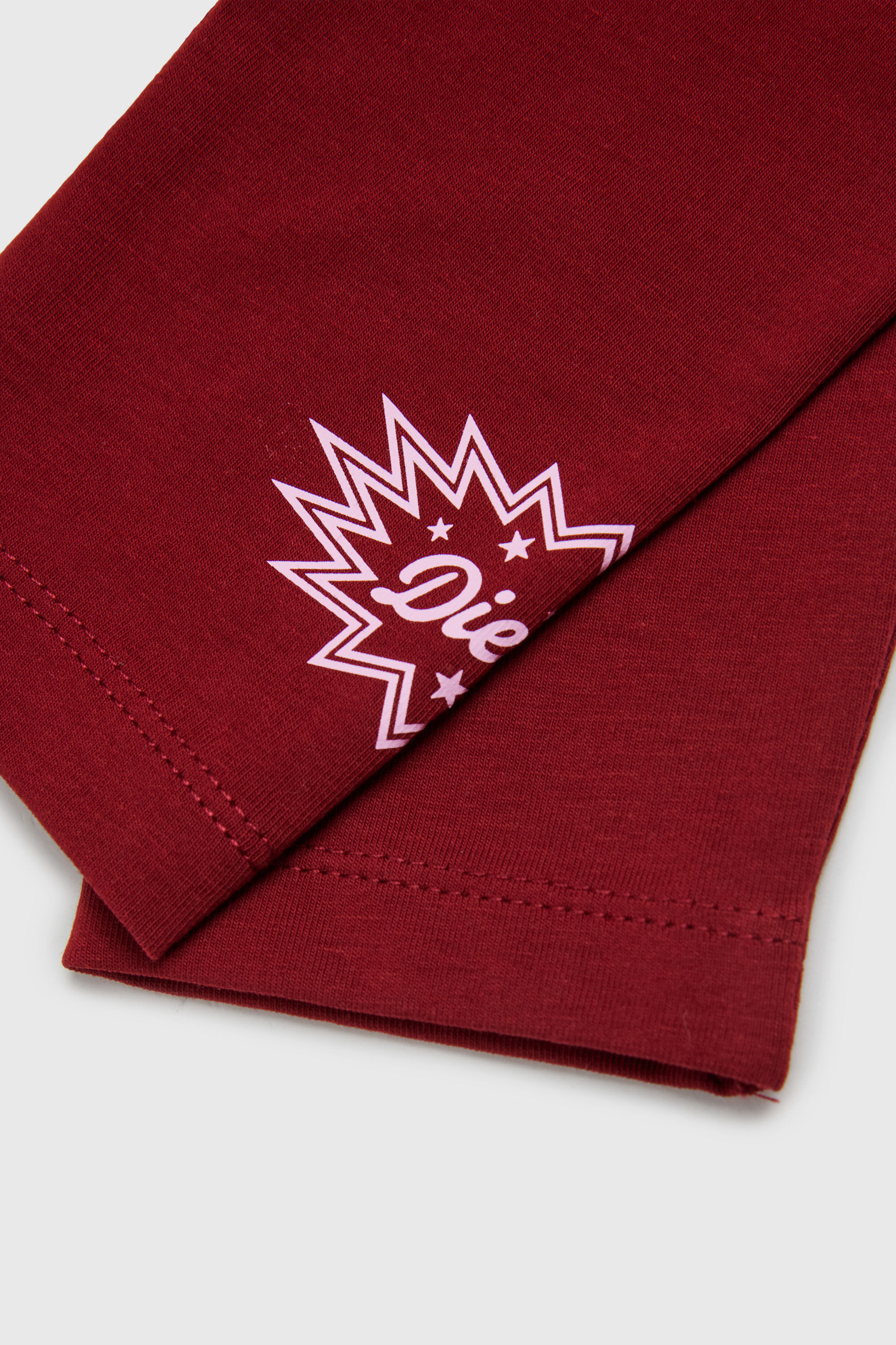 Diesel - PFUMB, Legging avec imprim&eacute; logo starburst Femme in Rouge - 4