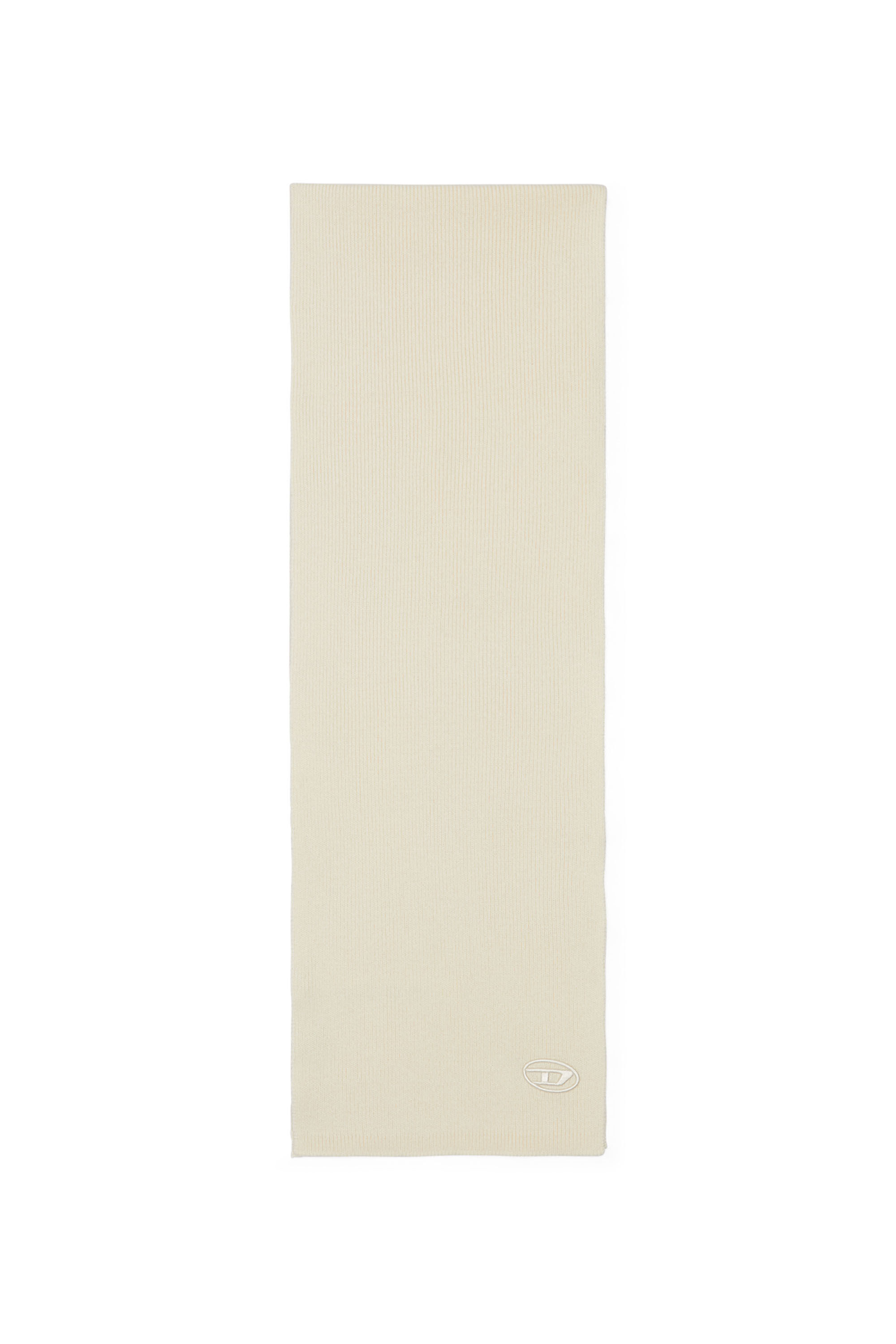Diesel - K-CODER SCARF, &Eacute;charpe en laine m&eacute;lang&eacute;e et c&ocirc;tel&eacute;e Mixte in Blanc - 2