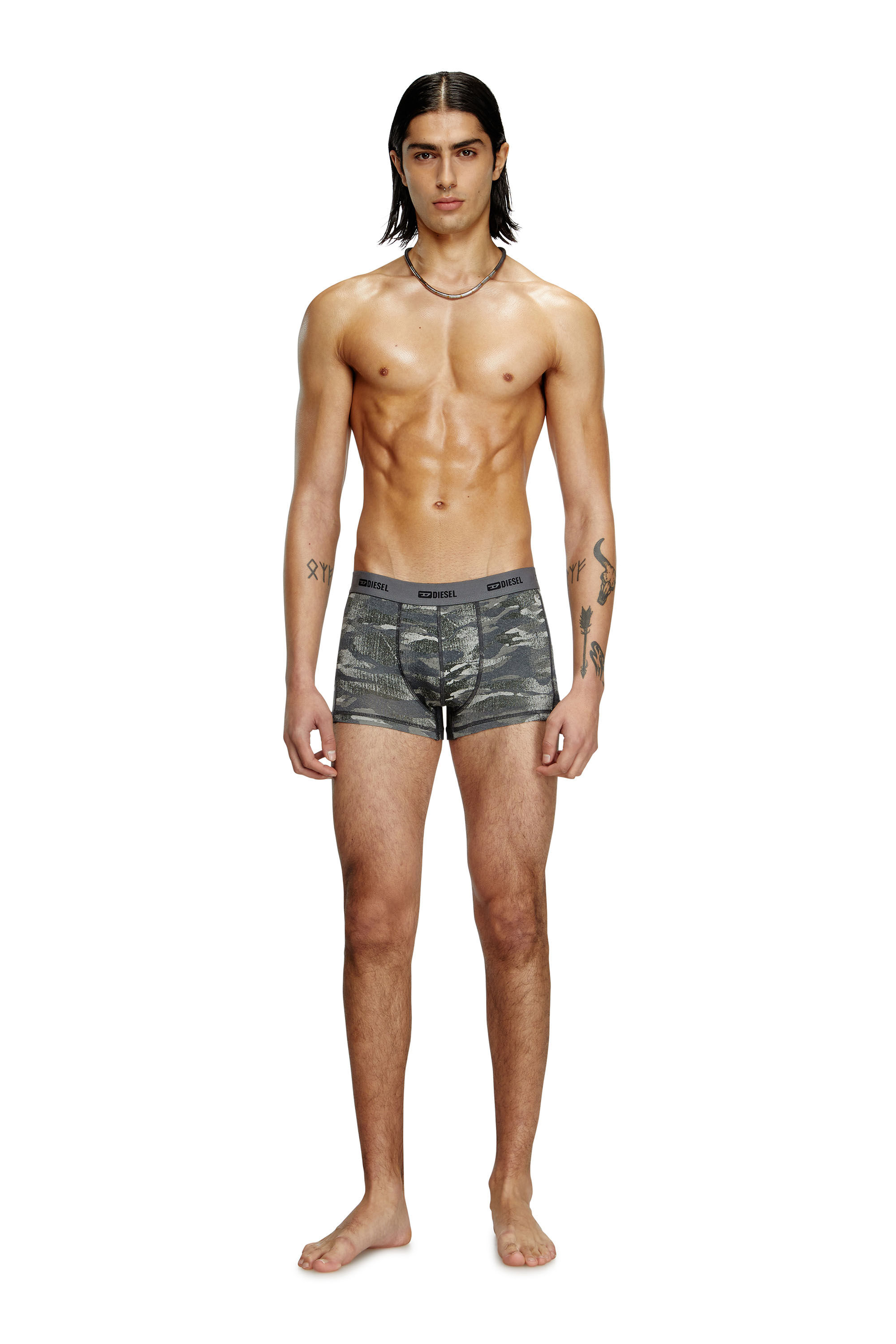 Diesel - DAMIEN-UTLT-3PACK, Lot de 3 boxers unis et motif camouflage Homme in Polychrome - 1
