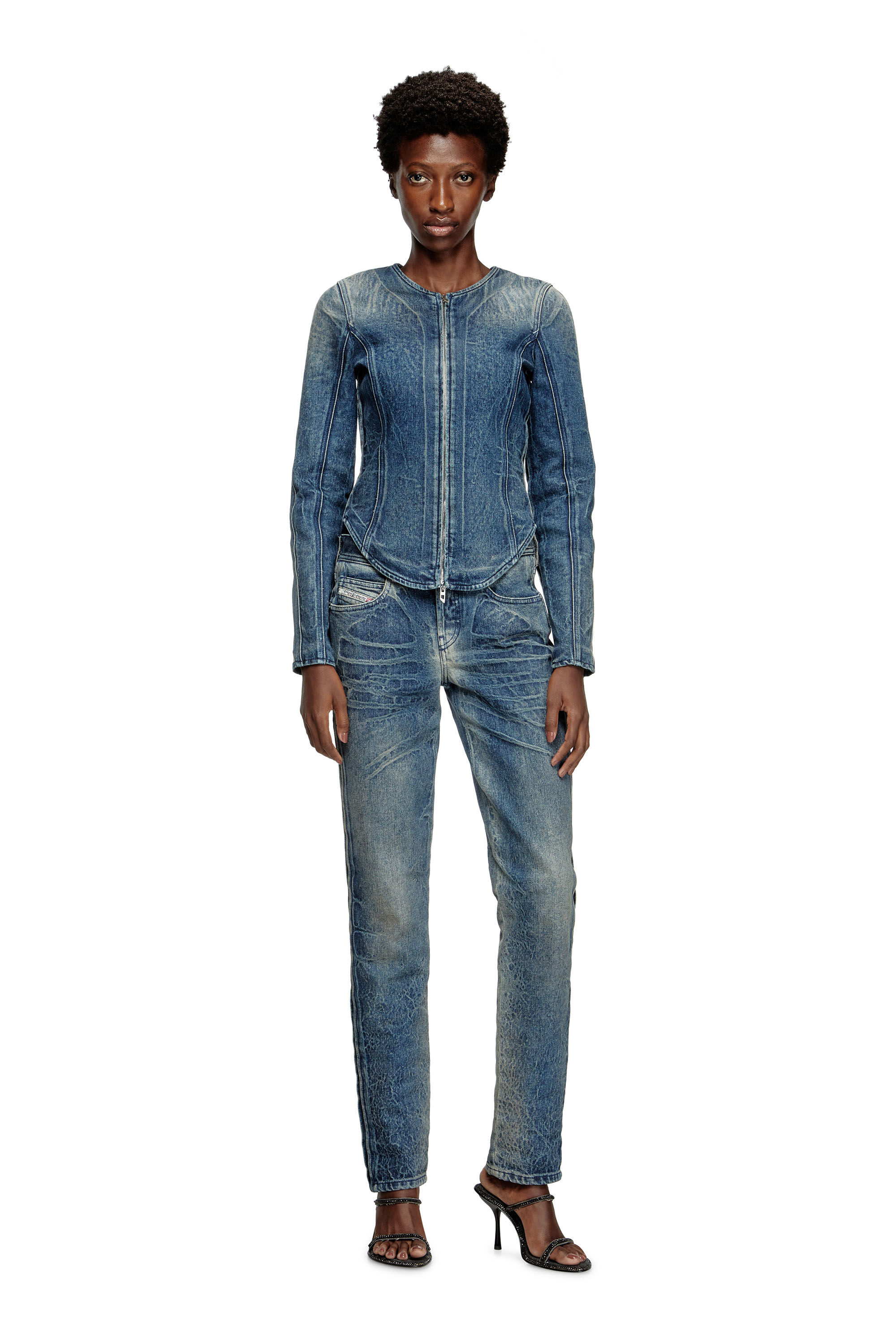 Diesel - Regular Jeans D-Noli 007BG Femme, Bleu Foncé - Image 1