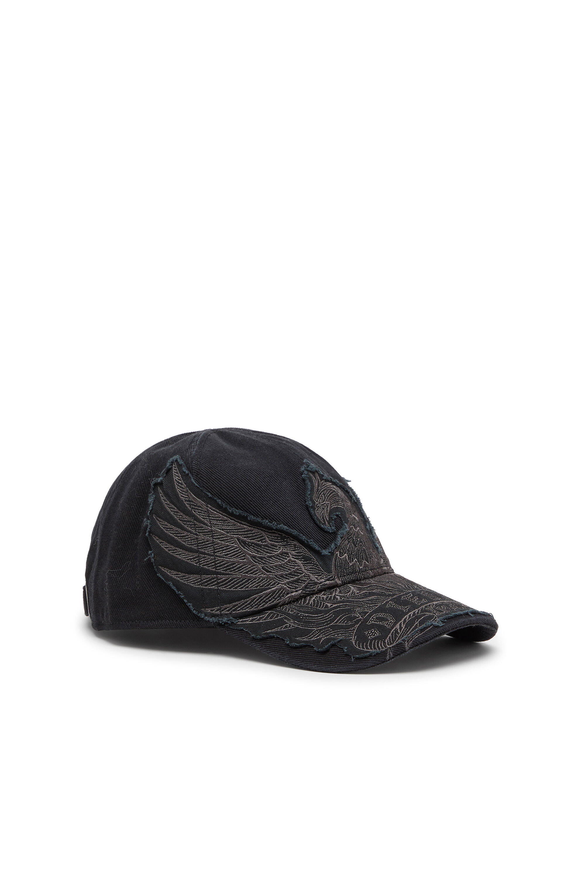 Diesel - C-PHENIX, Man's Baseball cap with Phoenix embroidery in Black - 1