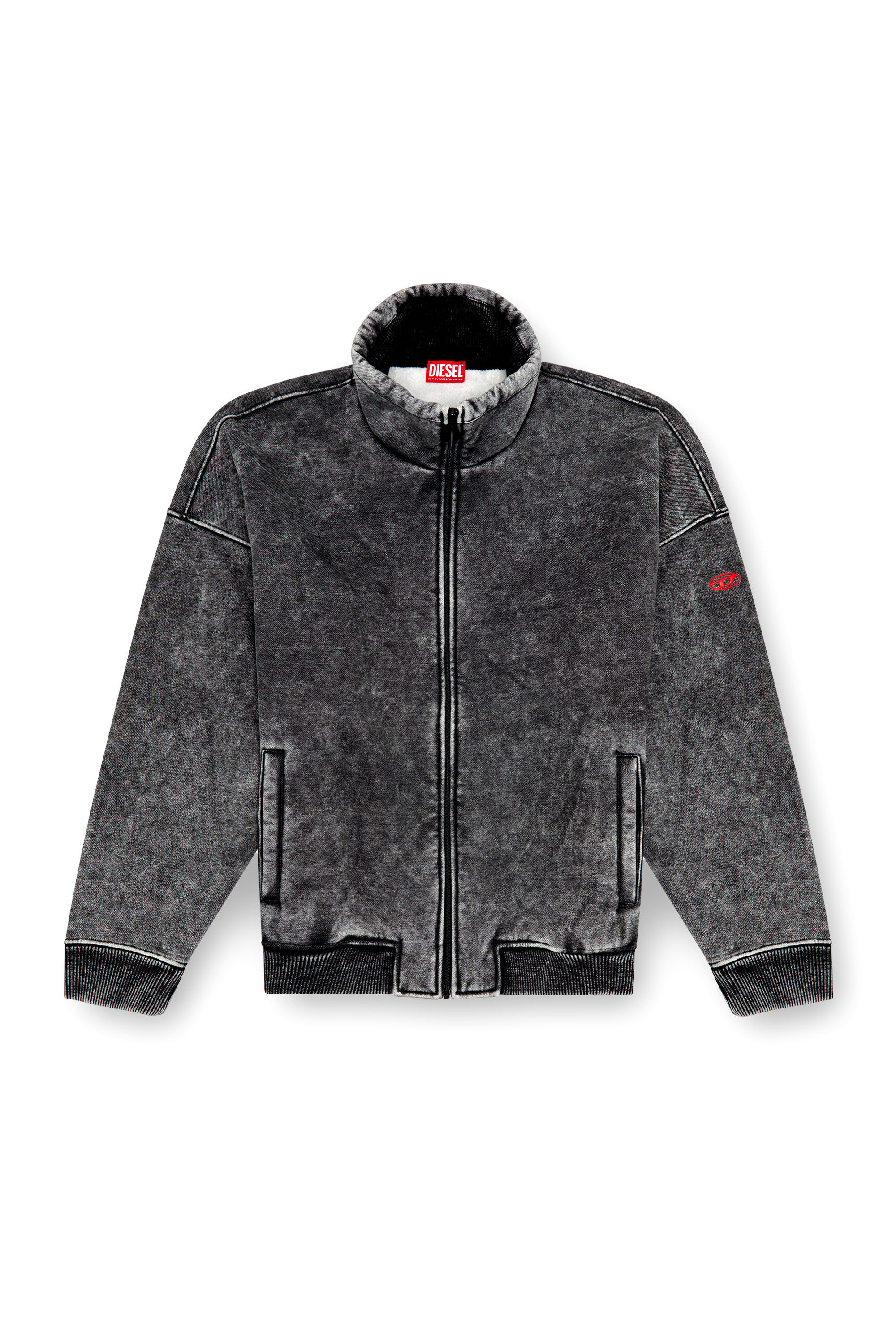 Veste en jersey teddy Homme Noir Diesel