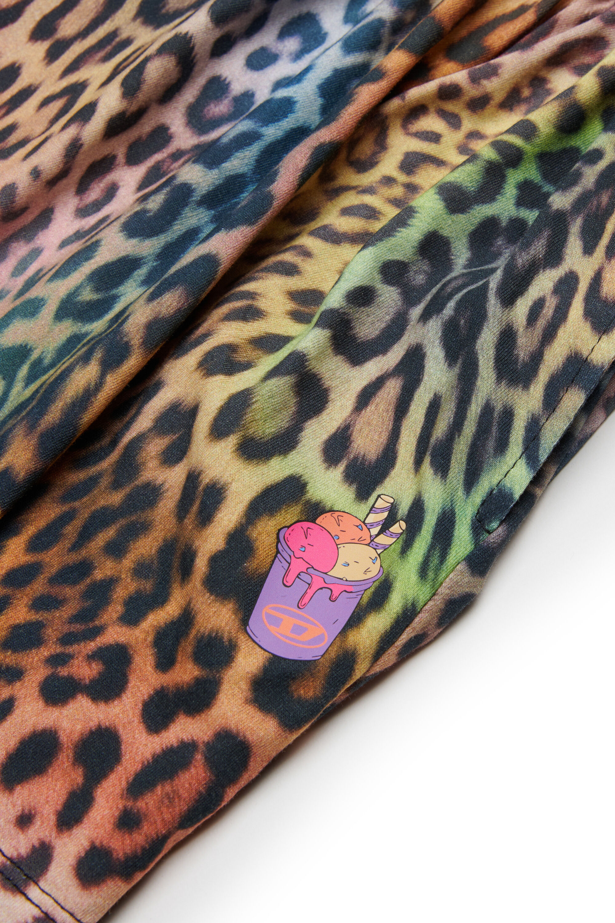 Diesel - MPLILY, Short en coton &agrave; imprim&eacute; animal multicolore Femme in Polychrome - 4