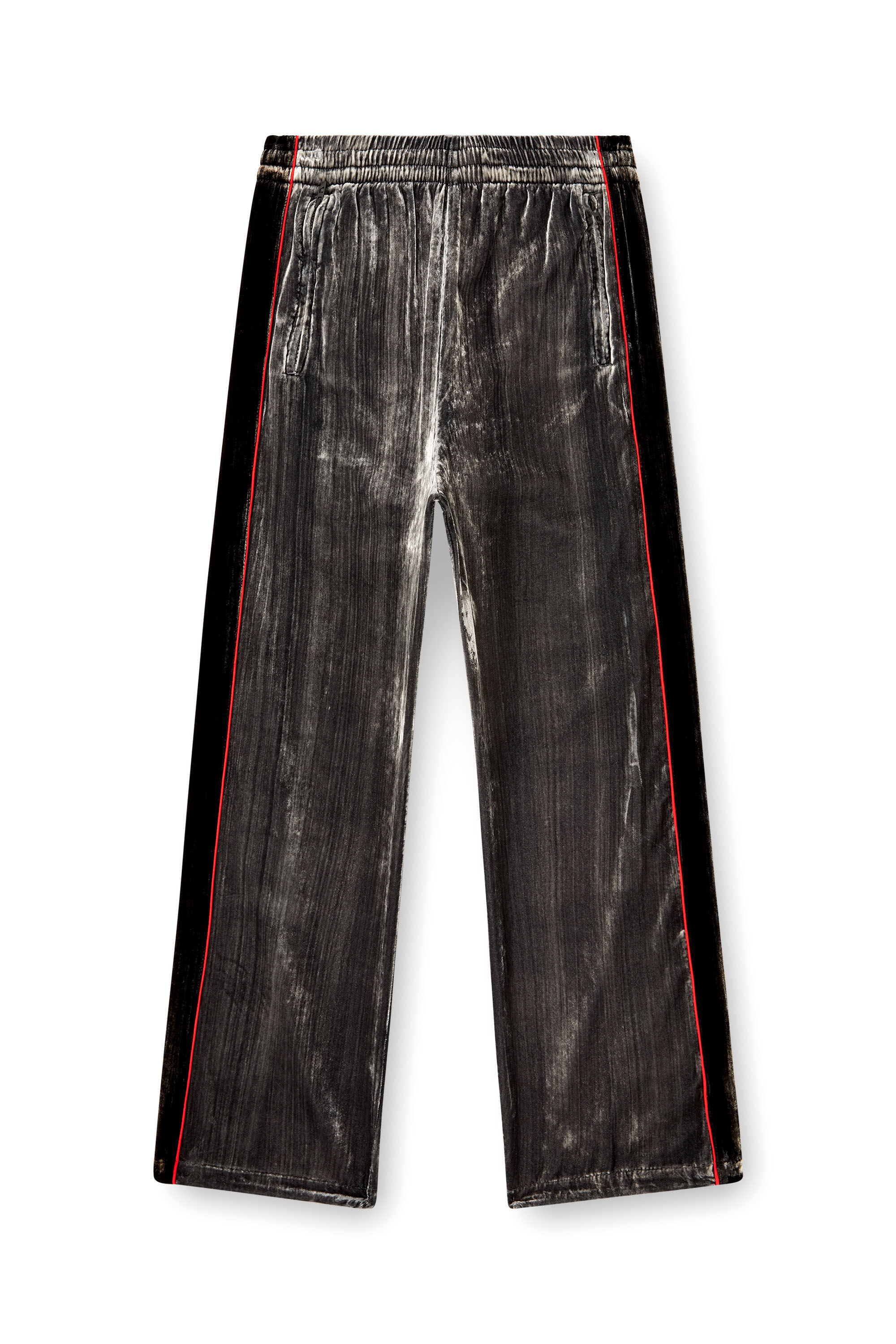 Diesel - P-HAY, Pantalon de survêtement en velours traité Homme in Gris - 2