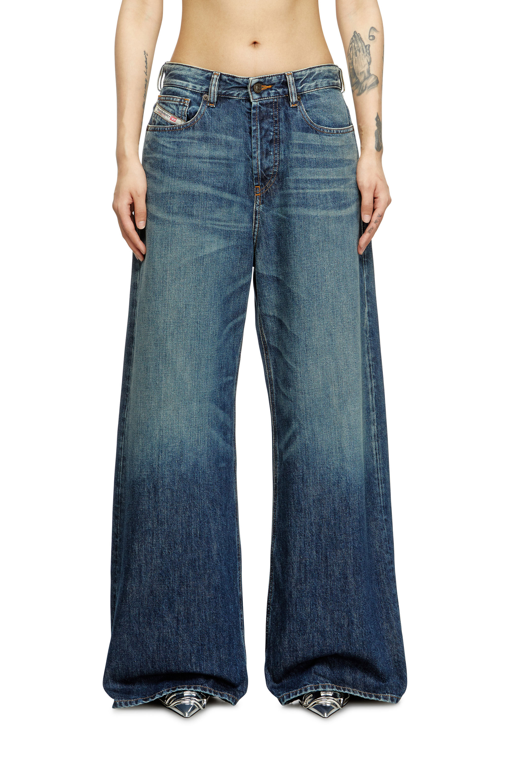 Diesel - Relaxed Jeans 1996 D-Sire 09H59 Femme, Bleu Foncé - Image 3