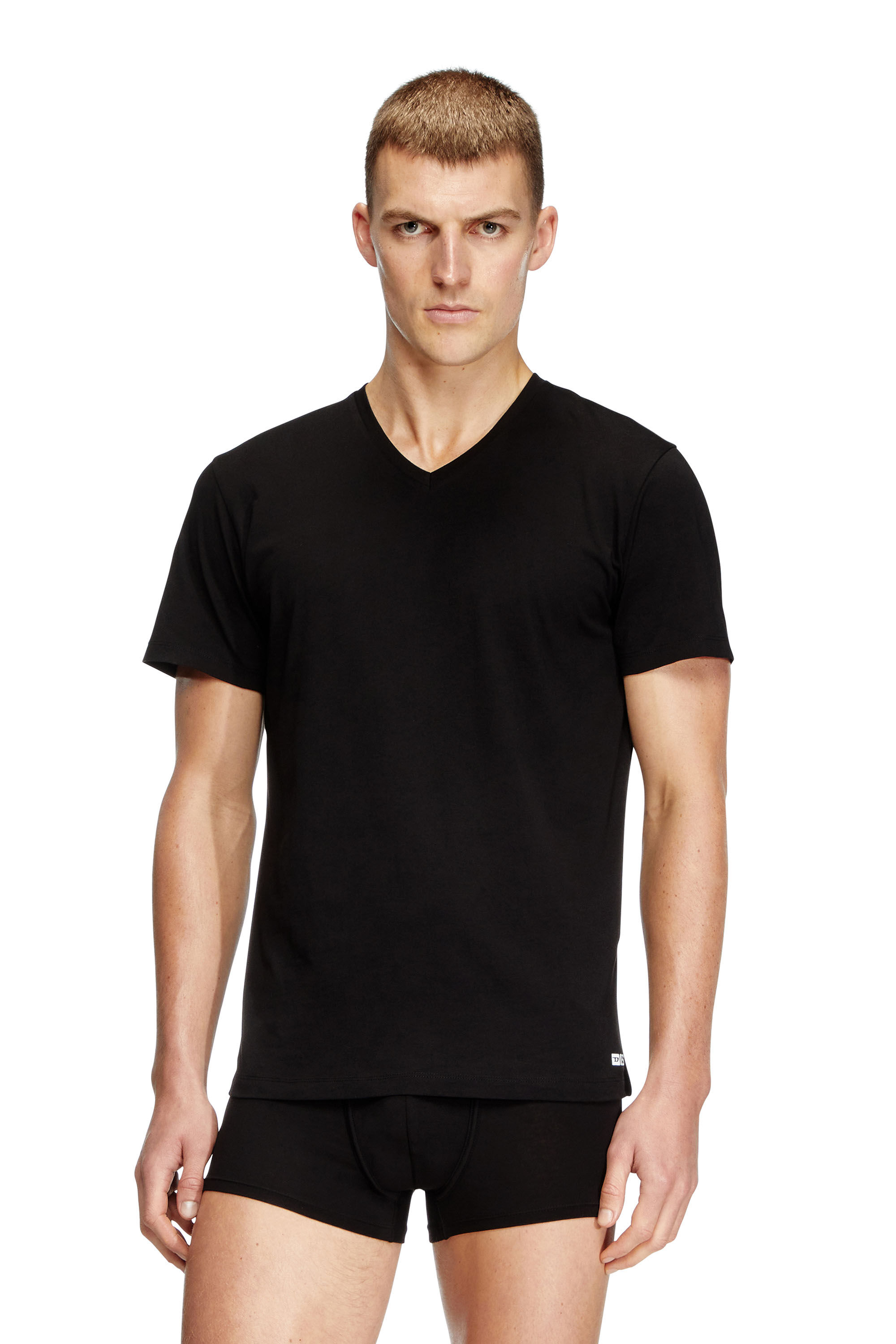 Diesel - MICHAEL-D-BOX-3PACK, Lot de trois T-shirts avec col en V Homme in Noir - 3