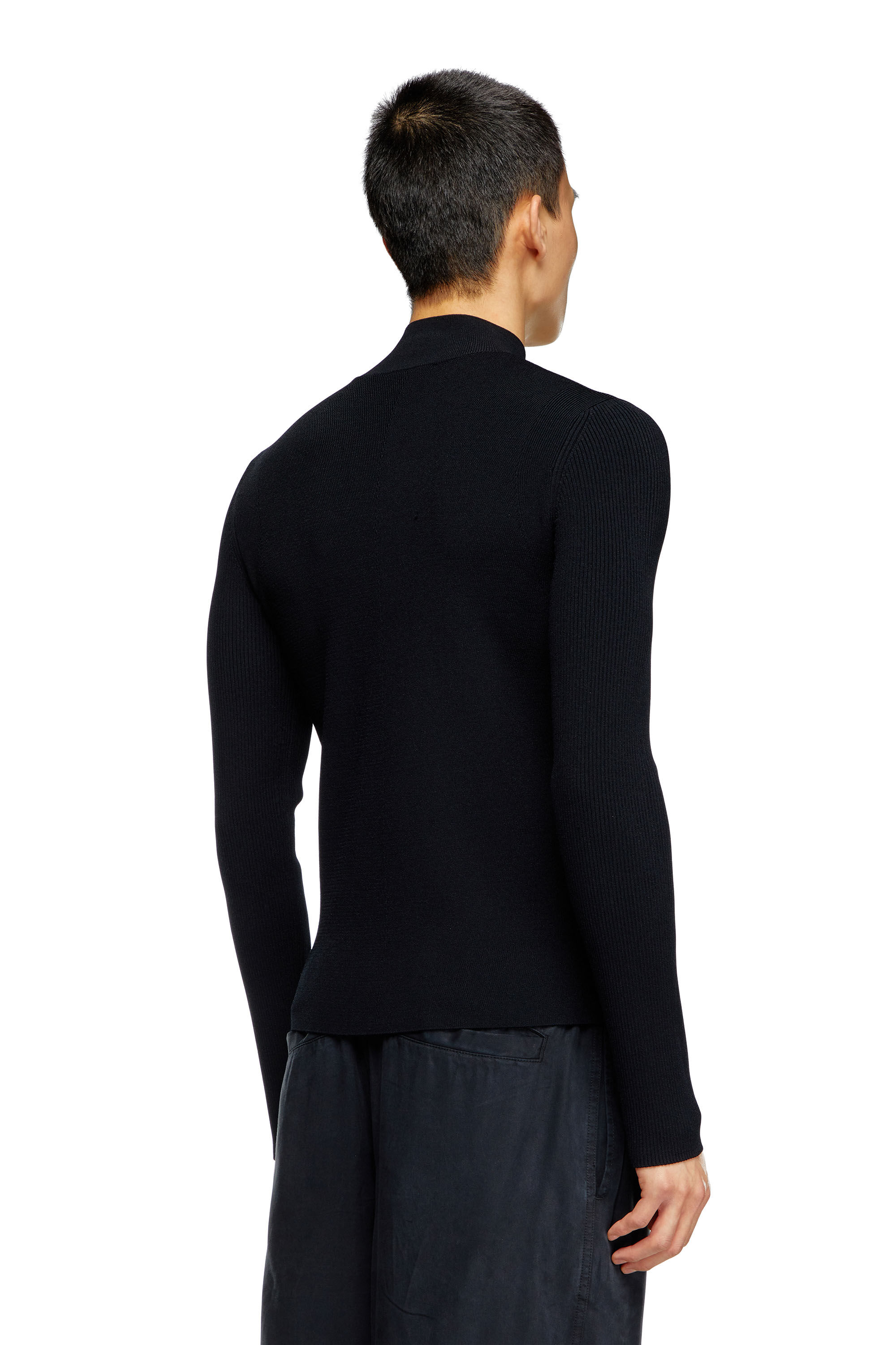 Pull a col montant avec Oval D Homme Noir Diesel