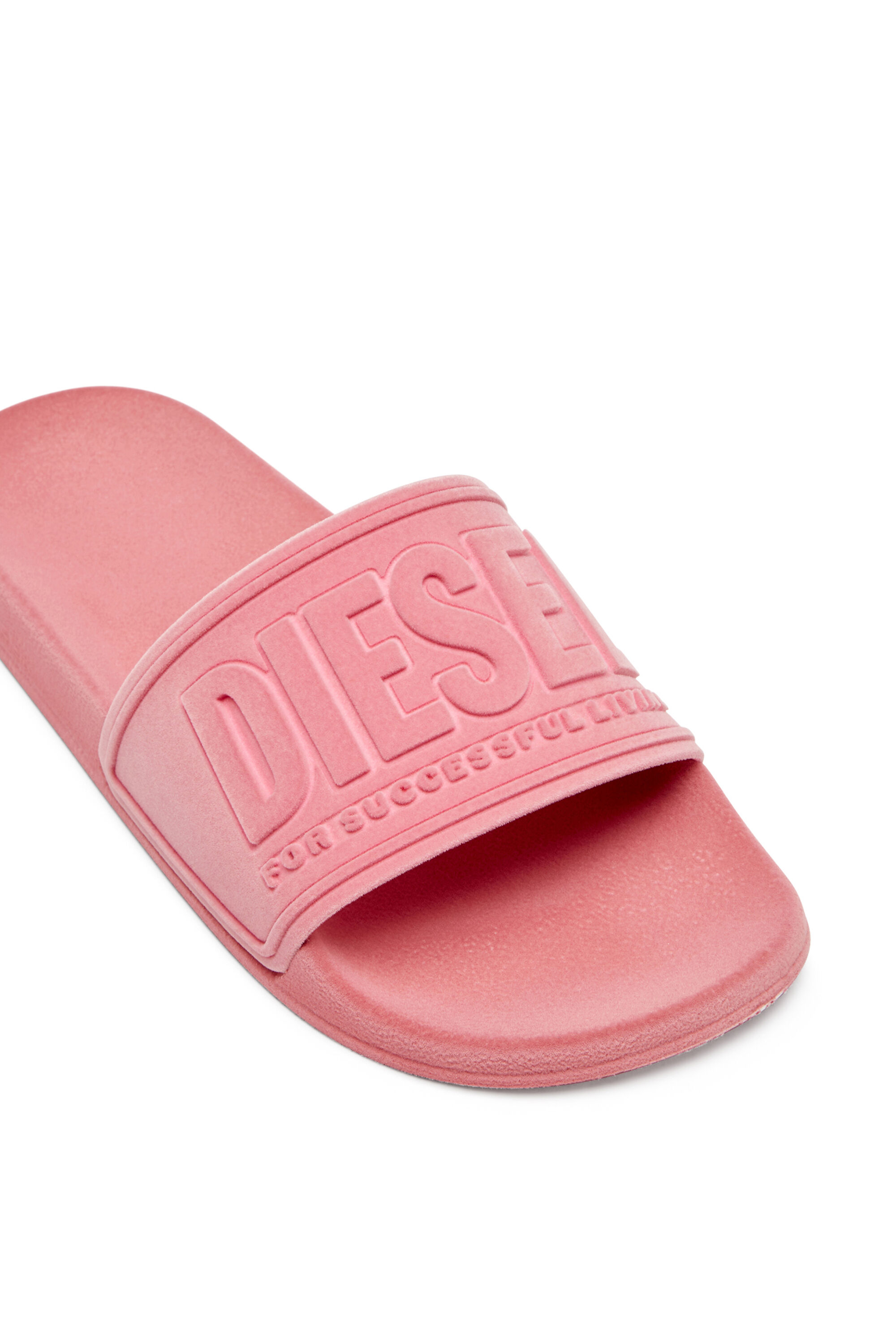 Diesel - SA-MAYEMI CC W, Sa-Mayemi-Claquettes de piscine avec flocage velouté Femme in Rose - 6