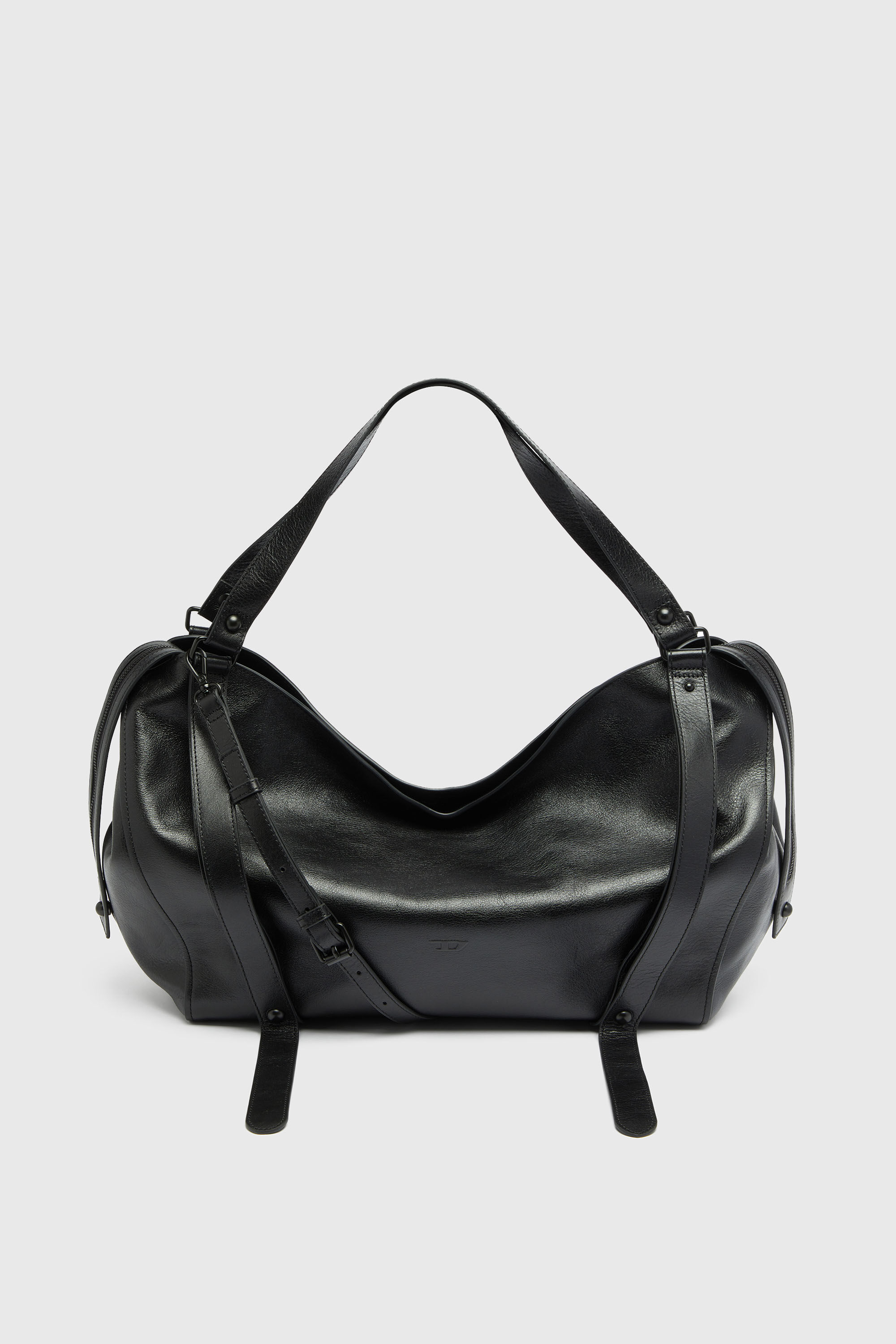 Diesel - D-ONE TOPHANDLE L, D-One-Sac large &agrave; poign&eacute;e sup&eacute;rieure en cuir Mixte in Noir - 2