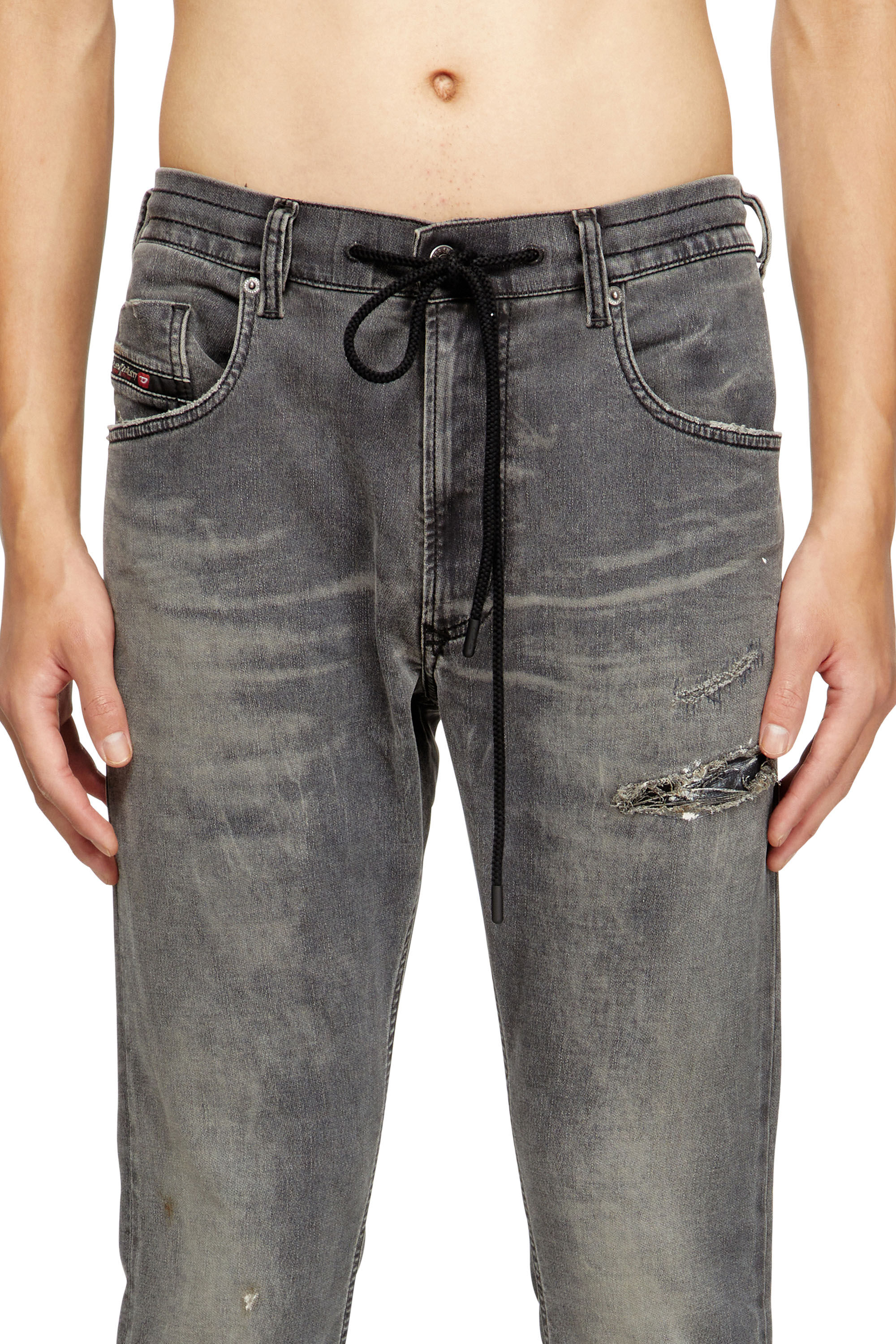 Diesel - Regular 2032 D-Krooley Joggjeans® 068SB Homme, Noir/Gris foncé - Image 5