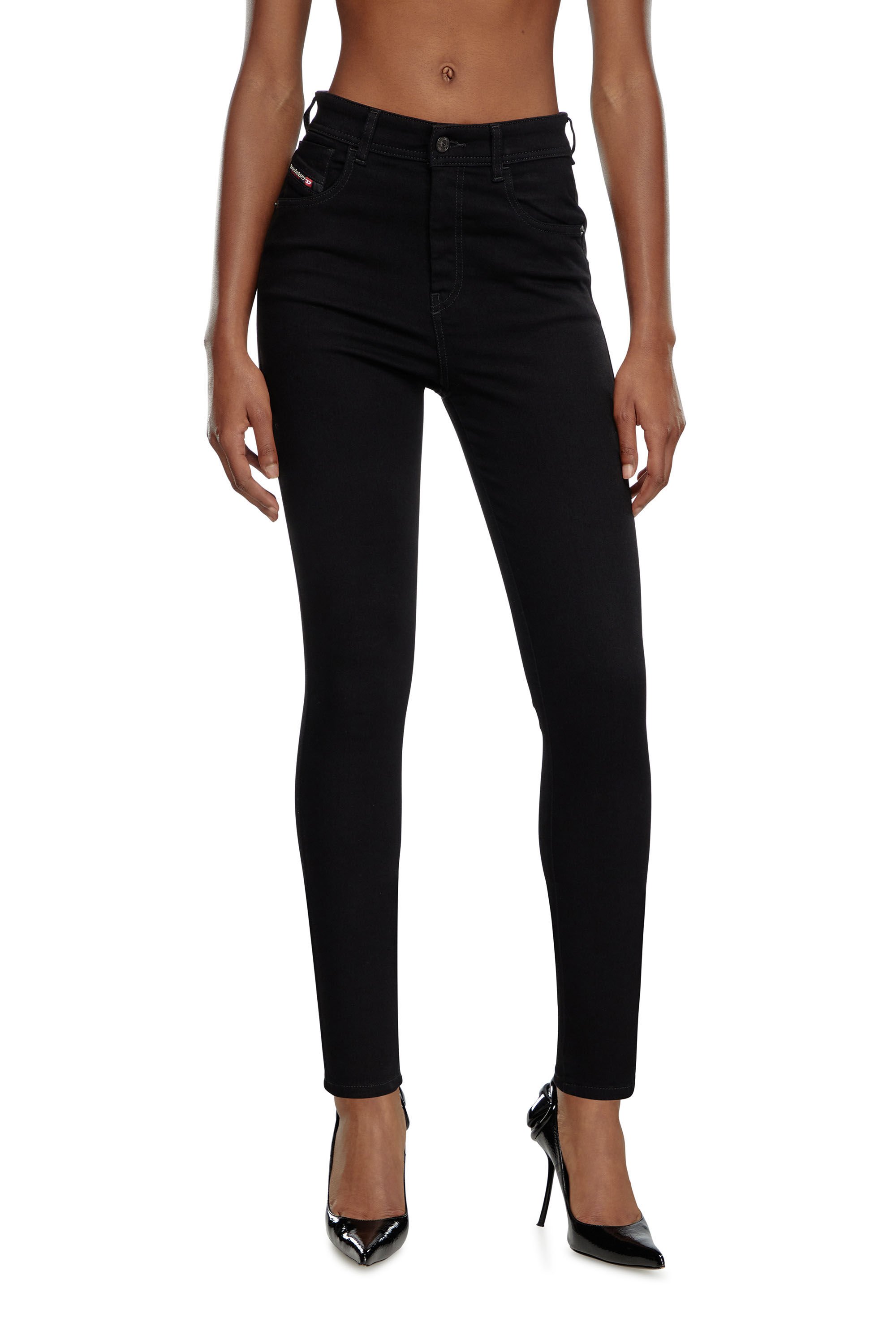 1984 SLANDY-HIGH Woman: Super Skinny Stretch Jeans | Black/Dark Grey |  Diesel