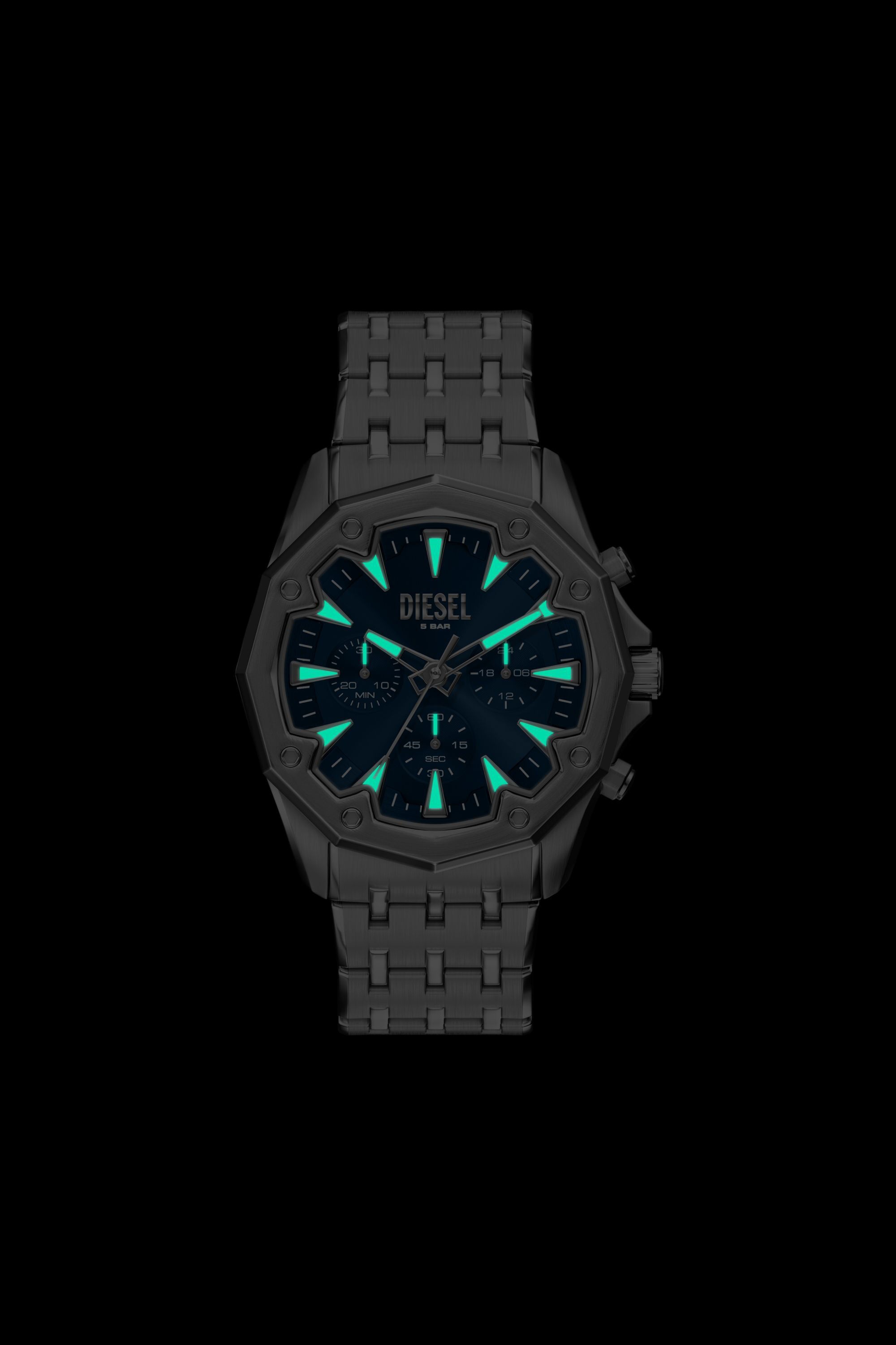 Diesel - DZ4706 WATCH, Montre Stinger en acier inoxydable Homme in Gris argent&eacute; - 6