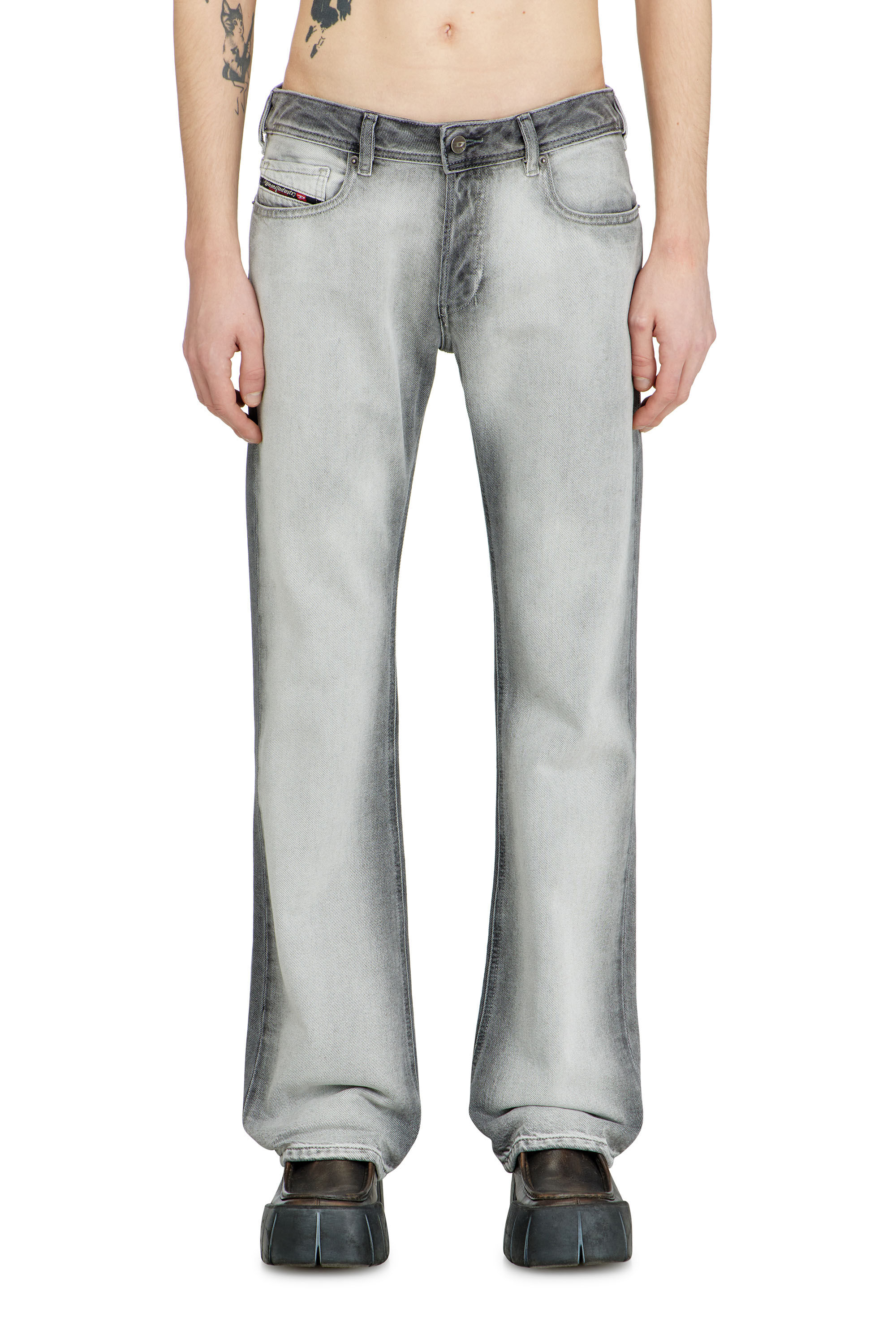 Diesel - Bootcut Jeans 2007 Zatiny 09P28 Homme, Gris - Image 3