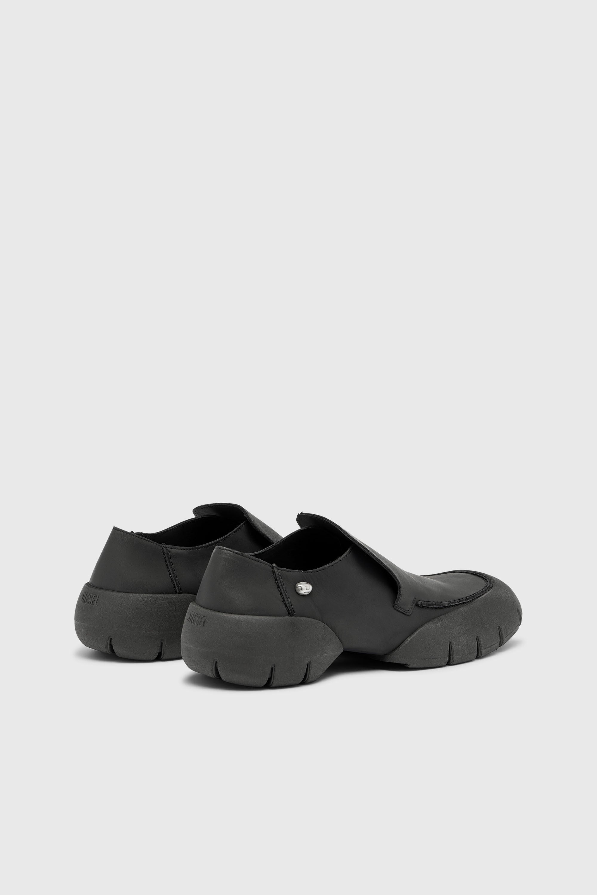 Diesel - D-MATHIEU SC, D-Mathieu-Mocassin en cuir bross&eacute; avec semelle en caoutchouc Homme in Noir - 3