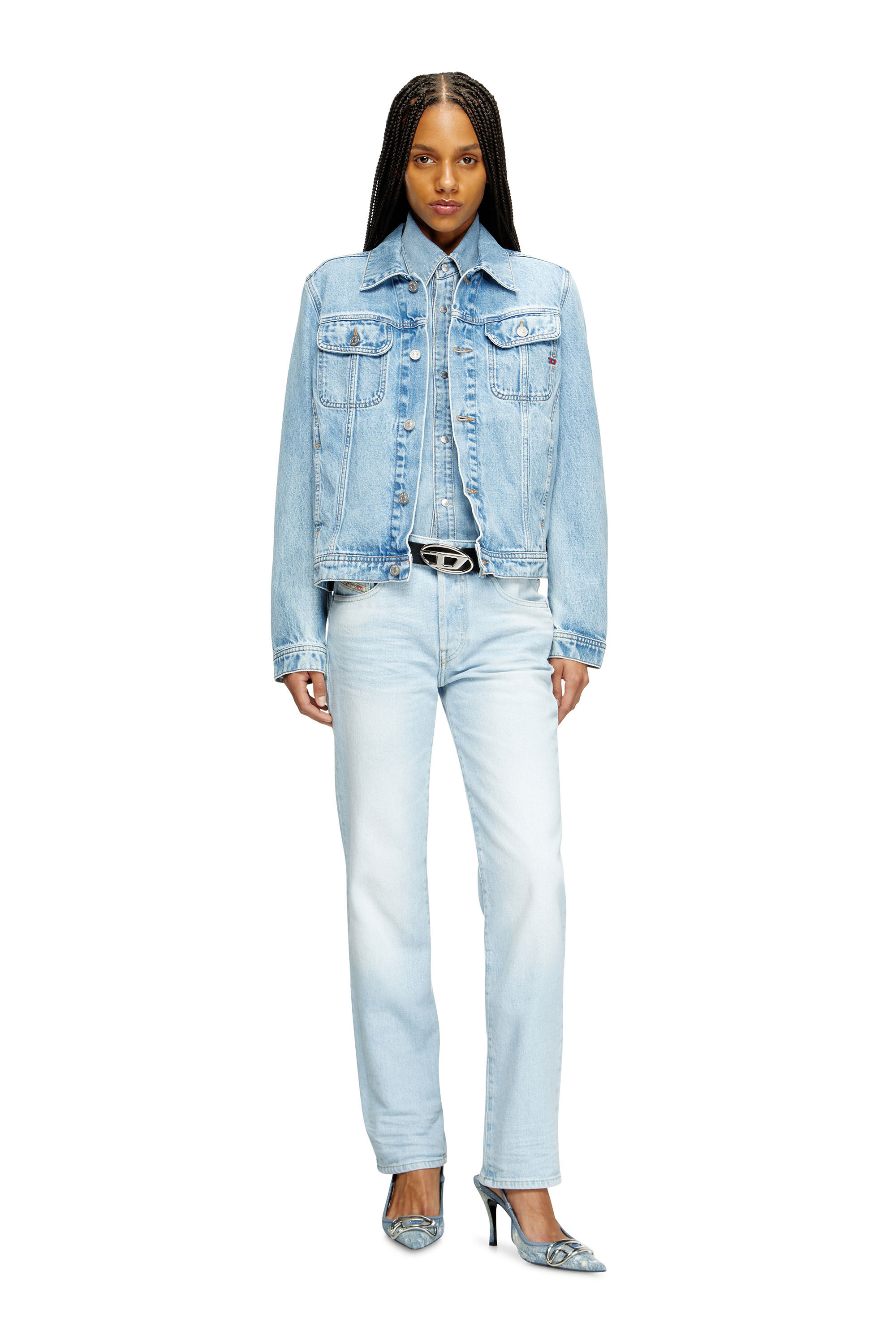 Diesel - Regular Jeans 1989 D-Mine 09M11 Femme, Bleu Clair - Image 1