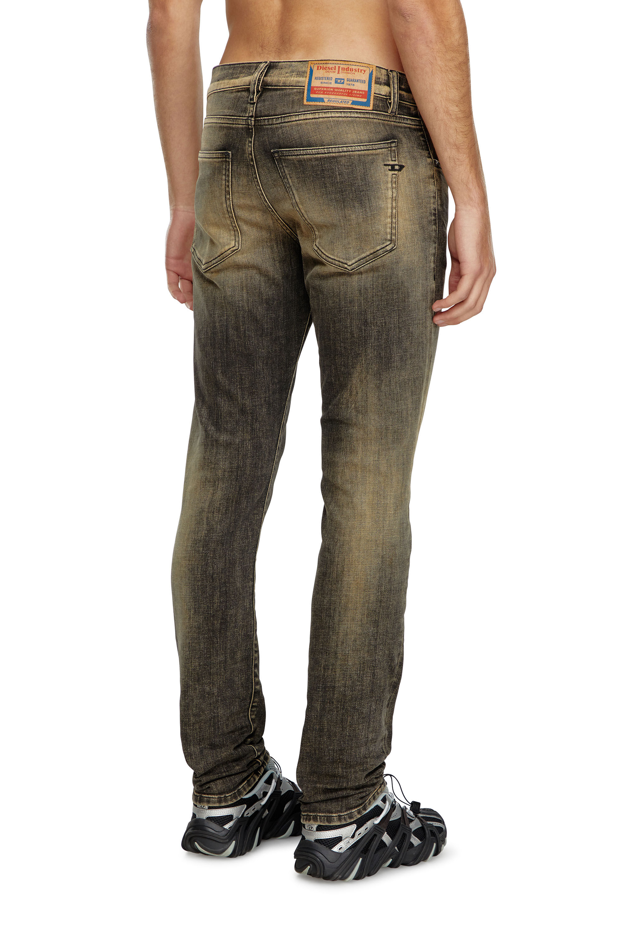 Diesel - Homme Slim Jeans 2019 D-Strukt 09J48, Noir/Beige - Image 4