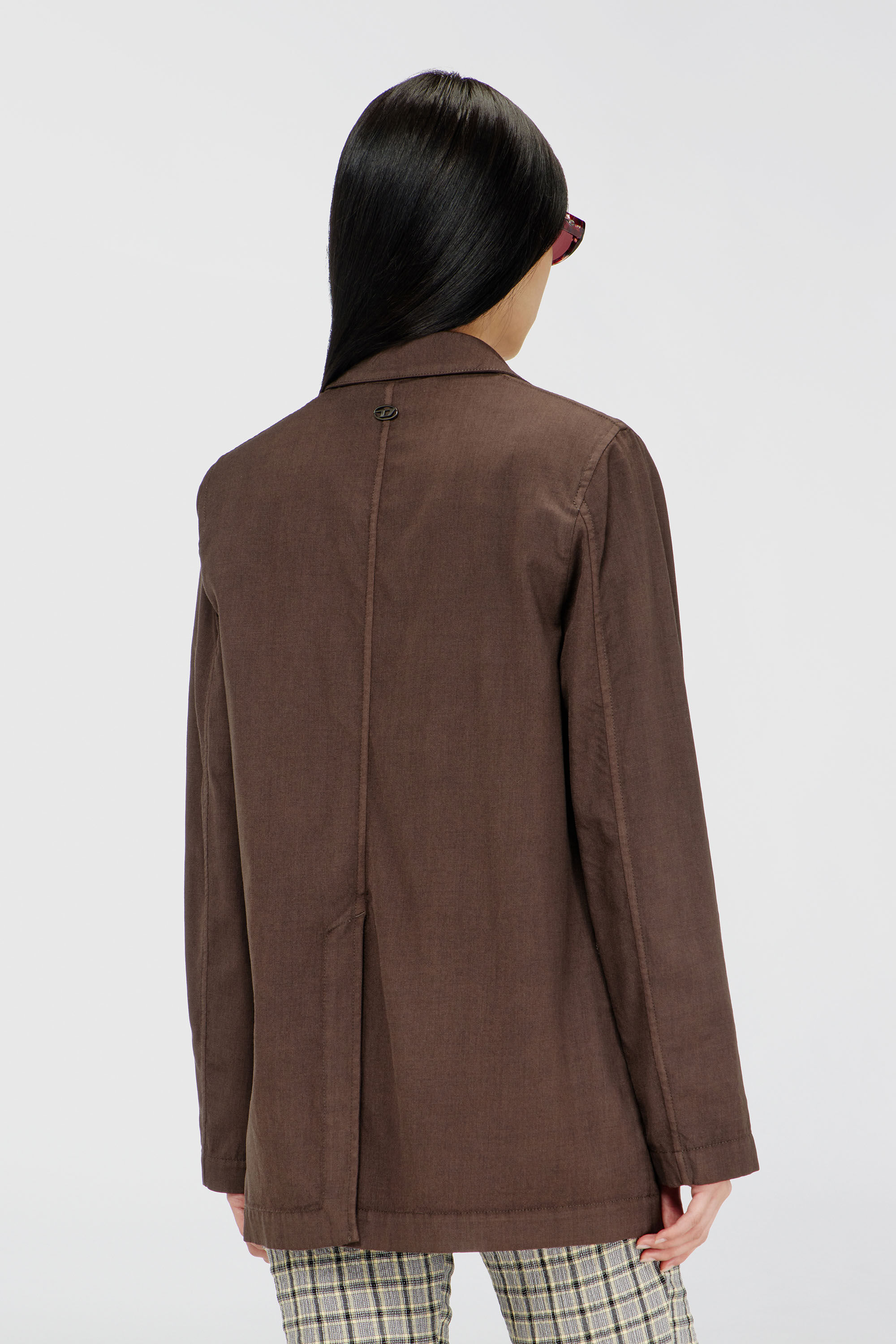 Diesel - G-KESSIER, Blazer d&eacute;structur&eacute; en laine stretch Femme in Marron - 4
