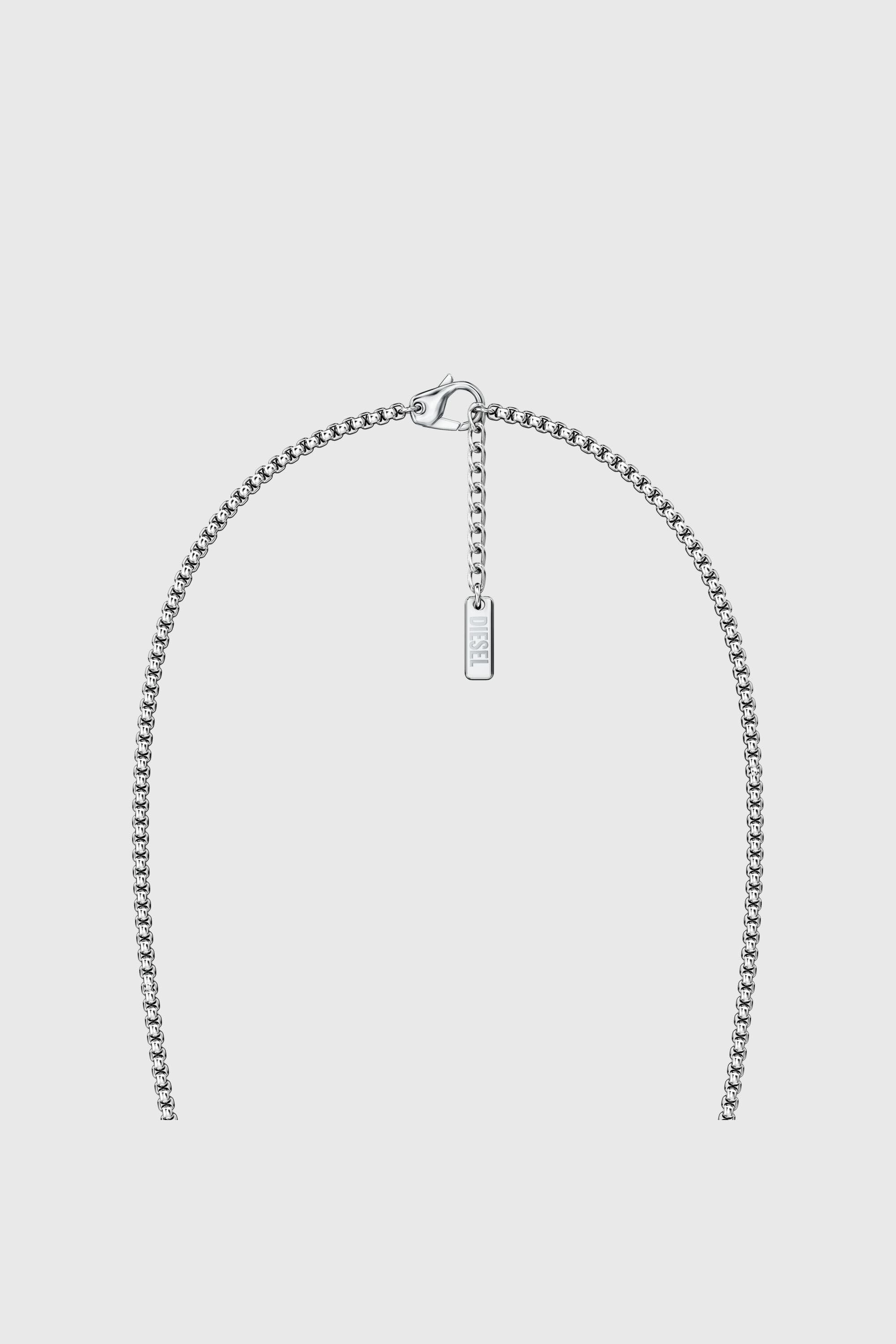 Diesel - DX1689040 JEWELLERY, Collier pendentif en acier inoxydable Mixte in Gris argent&eacute; - 3