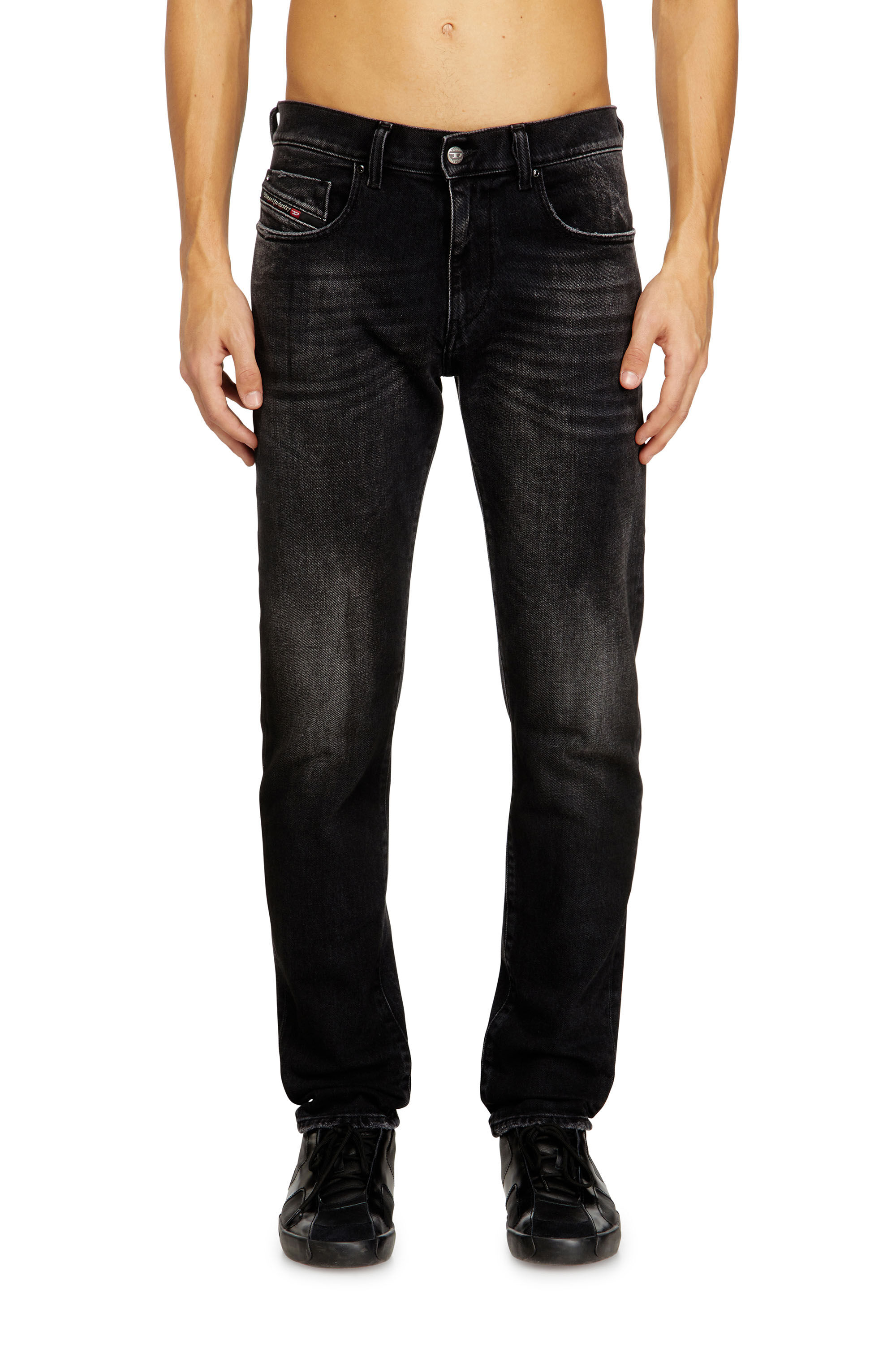 Diesel - Slim Jeans 2019 D-Strukt 09N42 Homme, Noir/Gris foncé - Image 3