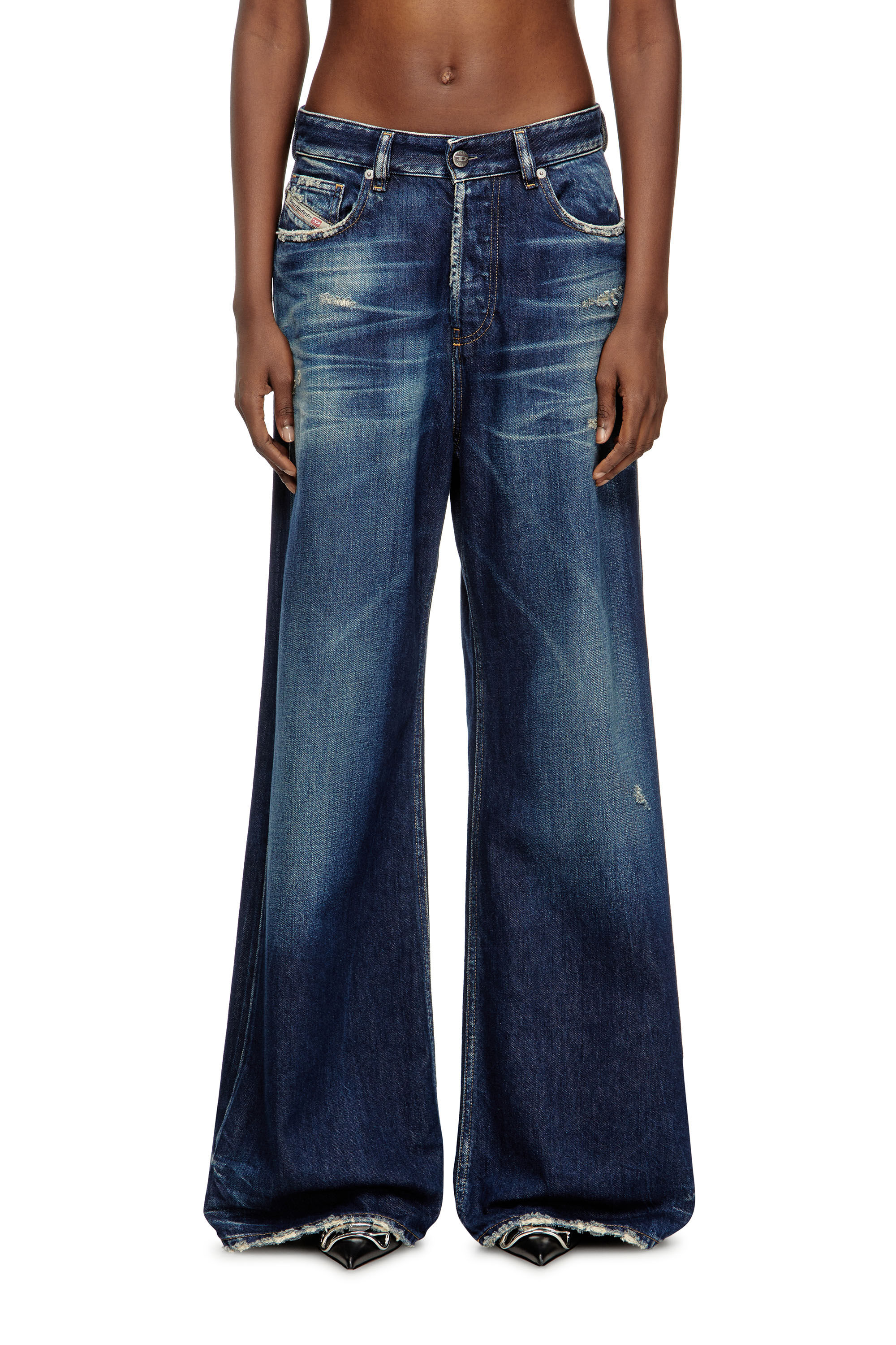 Diesel - Relaxed Jeans 1996 D-Sire 09M06 Femme, Bleu Foncé - Image 3