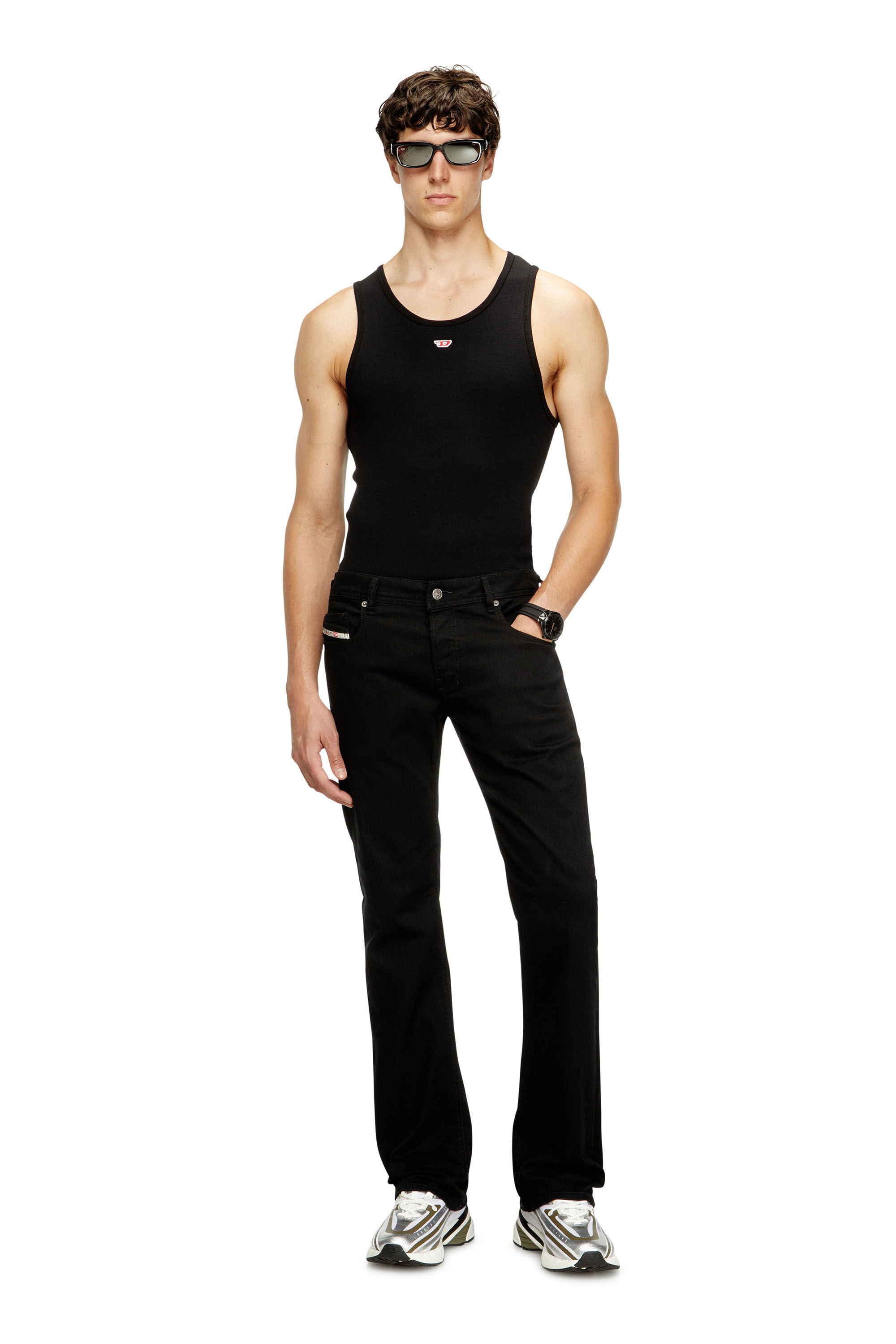 Diesel - Bootcut Jeans 2007 Zatiny 0688H Homme, Noir/Gris foncé - Image 1
