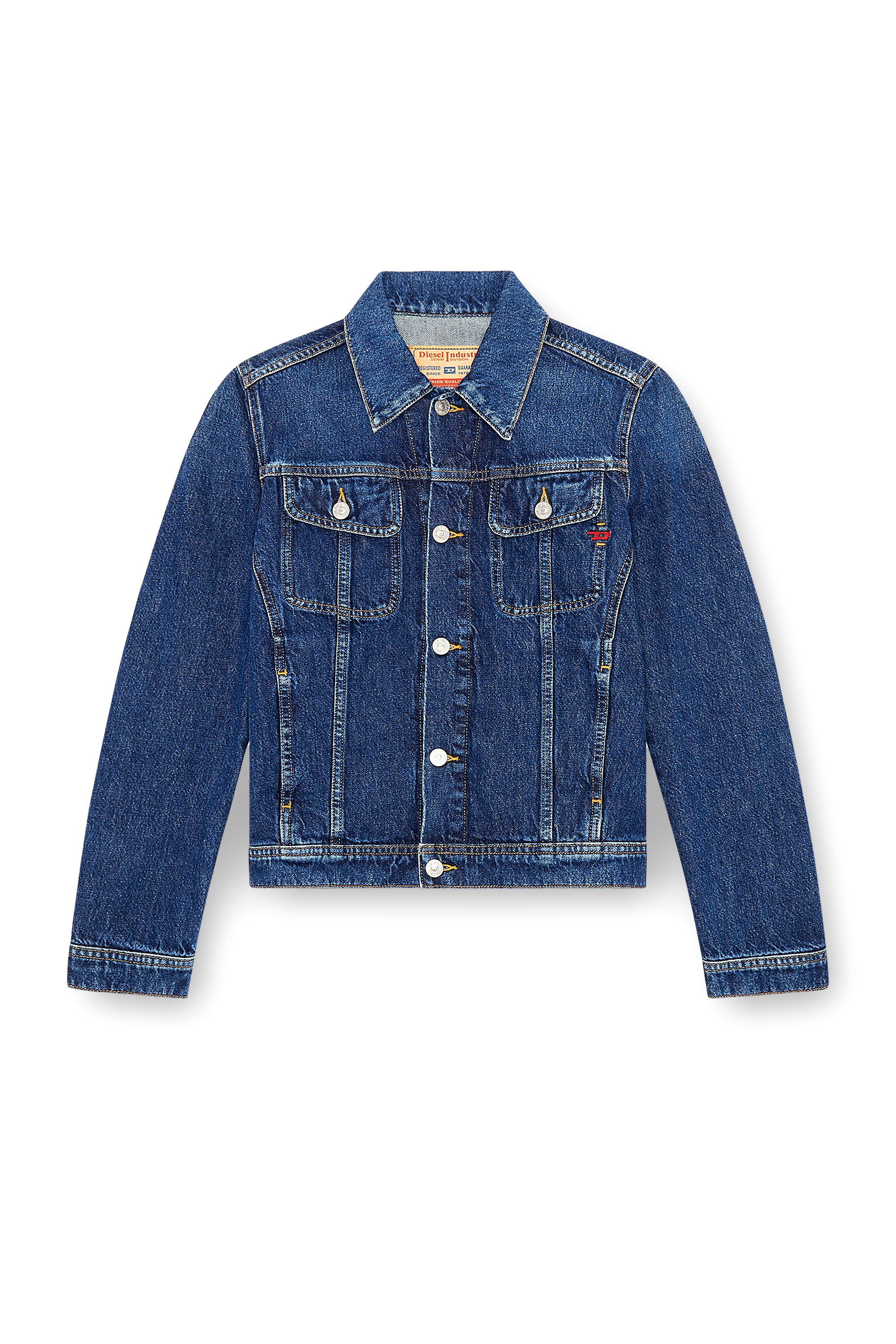 Diesel - DE-BONNY, Woman's Trucker jacket in denim in Dark Blue - 2