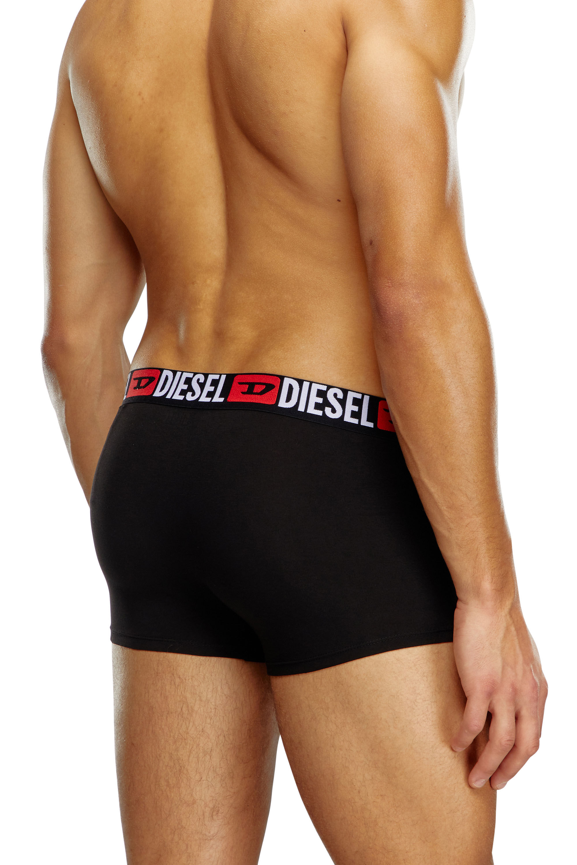 Diesel - UMBX-DAMIENTHREEPACK, Homme Lot de trois boxers avec taille ornée du logo sur toute la surface in Noir - Image 4