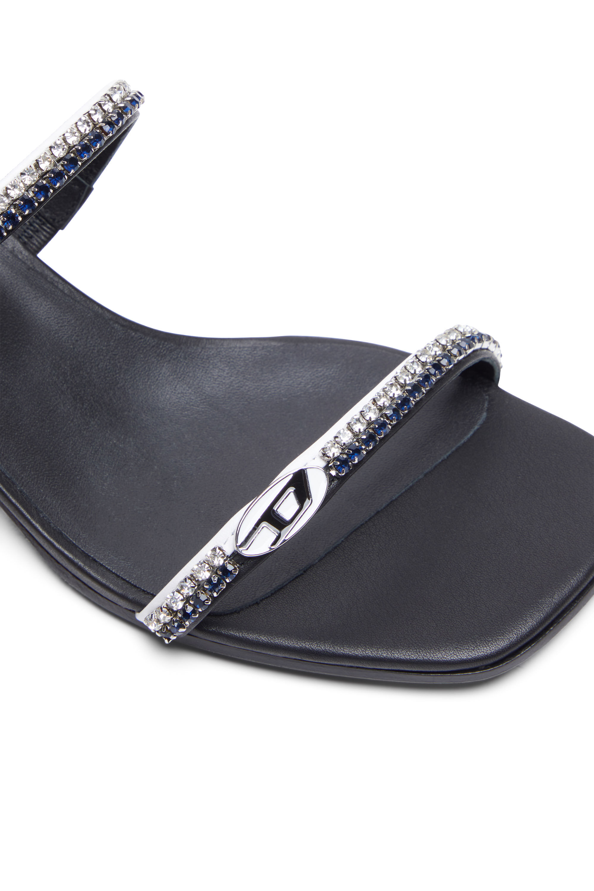 D KITTIE SD Femme Sandales en cuir avec lani res en cristal Diesel