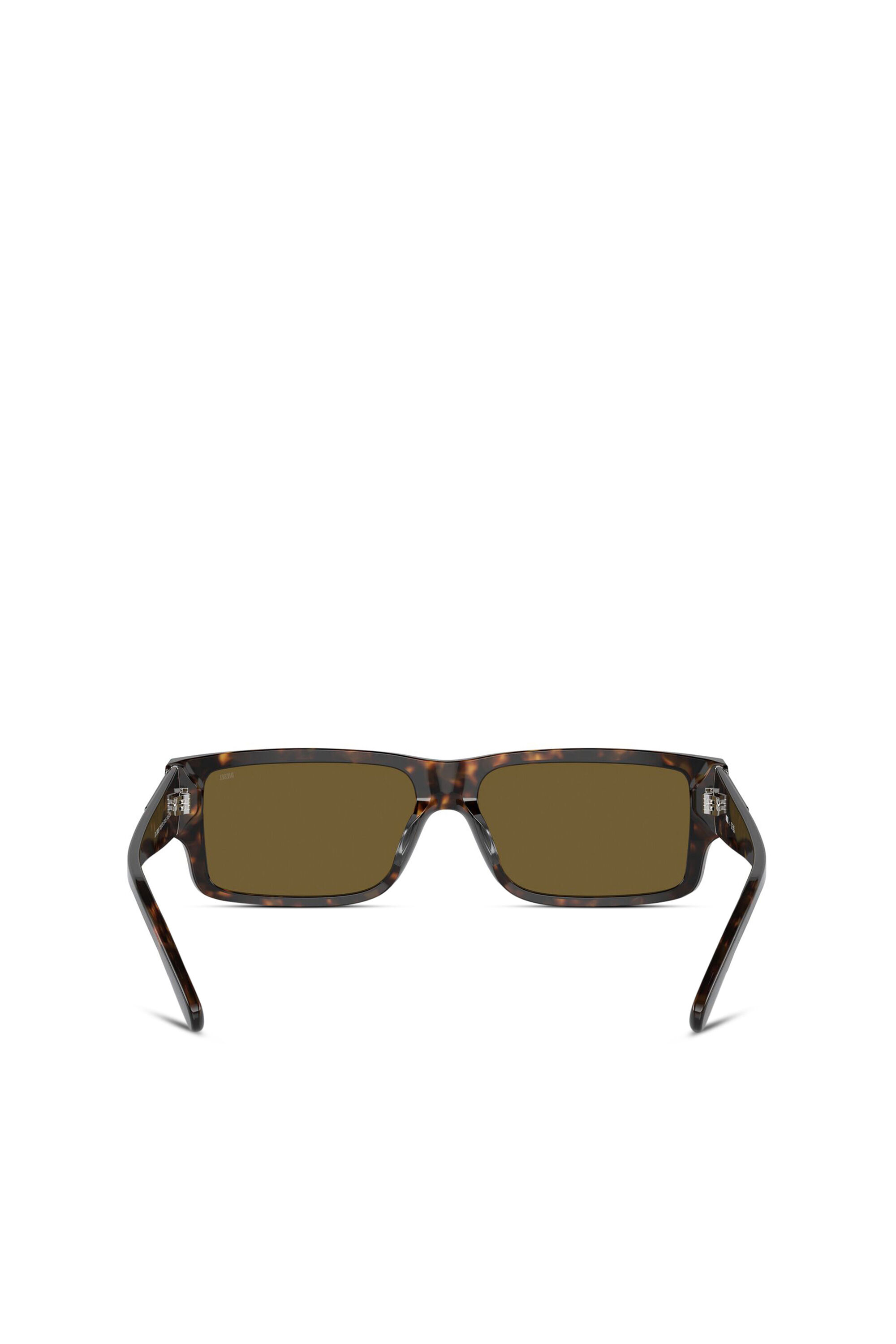 Diesel - 0DL2003 SIZE 57, Lunettes de soleil rectangulaires Homme in Marron - 3