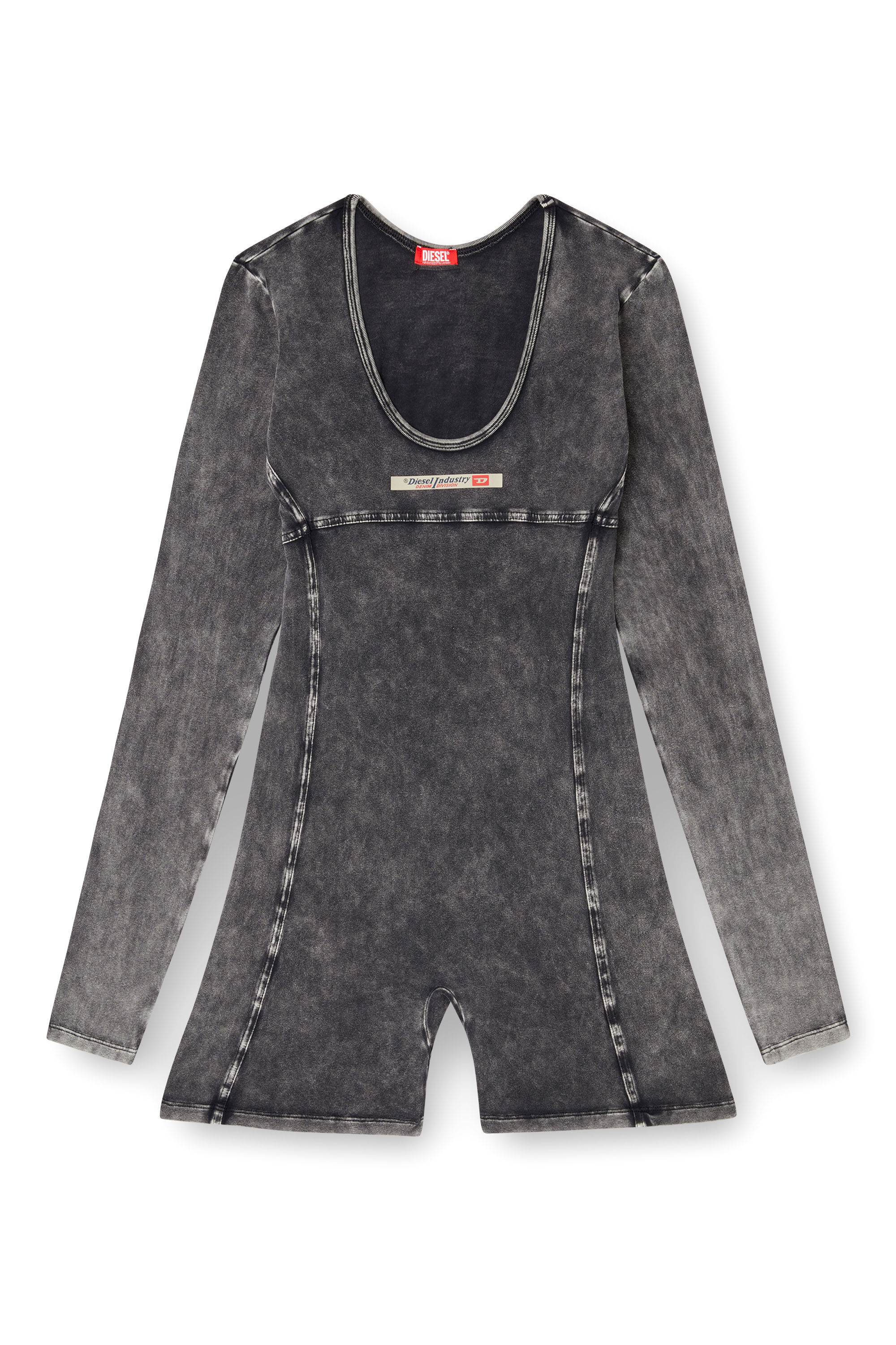 Diesel - KARIM-DNM, Combinaison en jersey effet denim Femme in Noir - 2