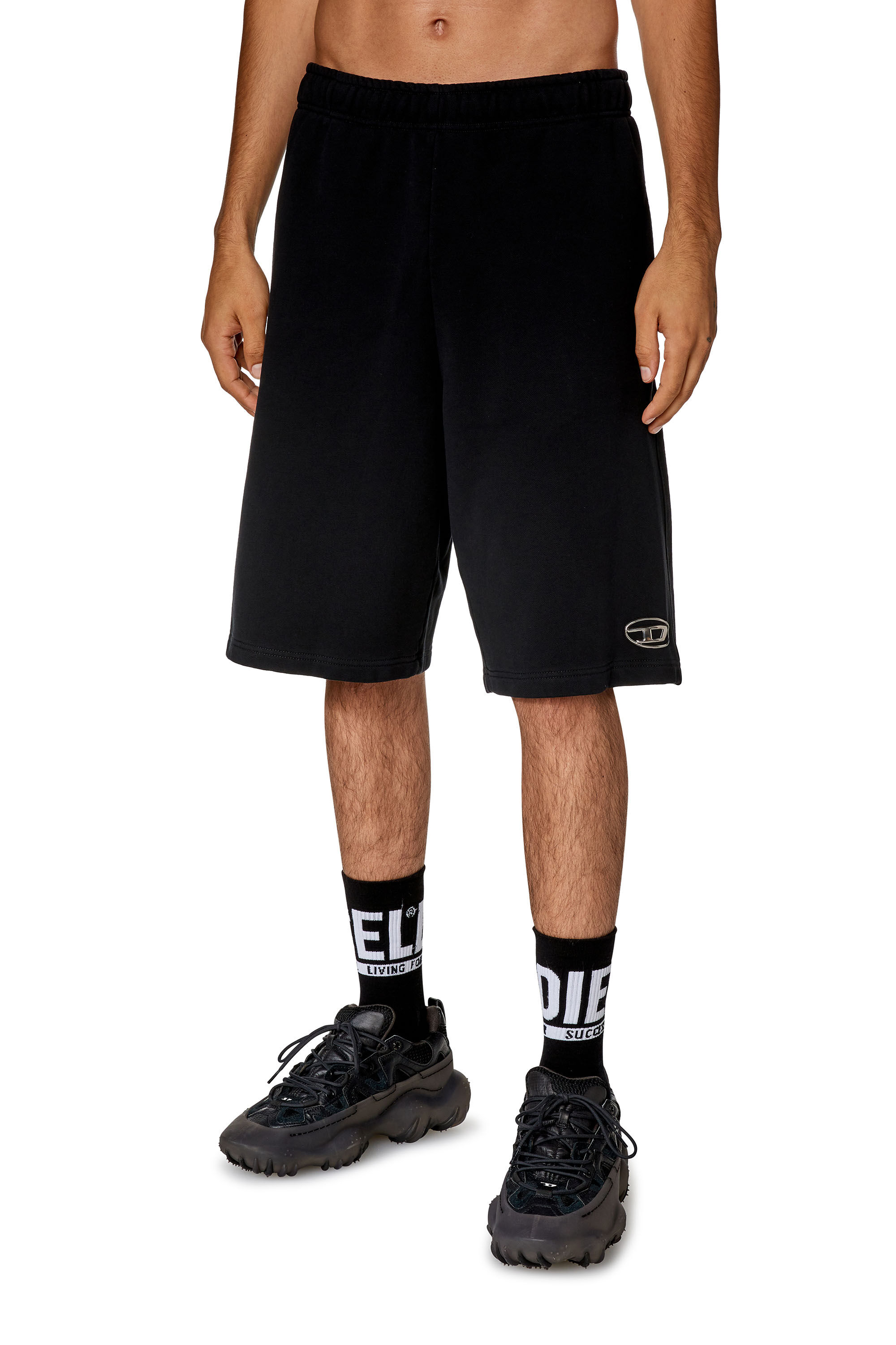 Short de survetement avec logo moule par injection Homme Noir Diesel