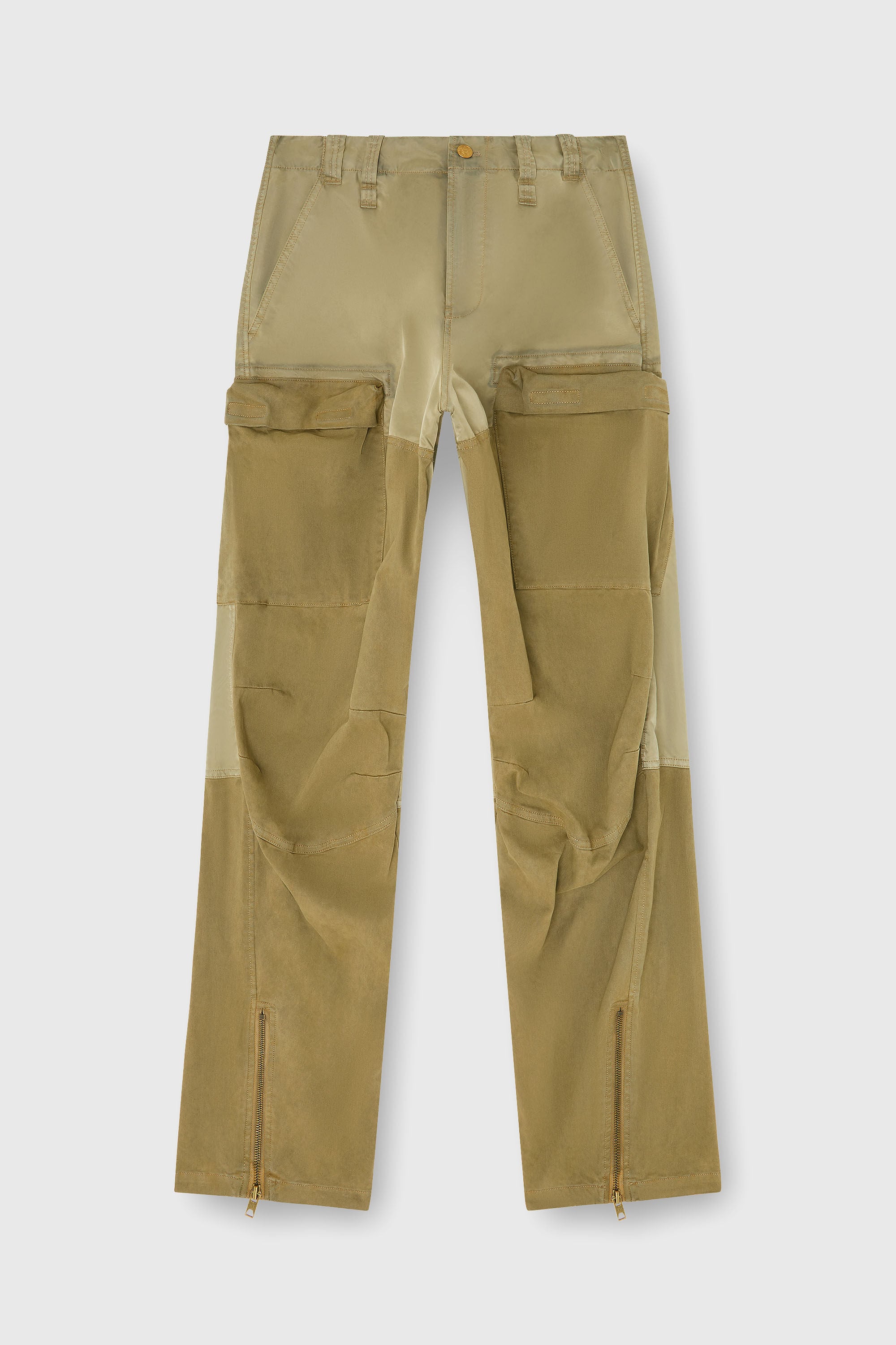 Diesel - P-ARKER, Pantalon cargo en coton et nylon Femme in Vert - 2