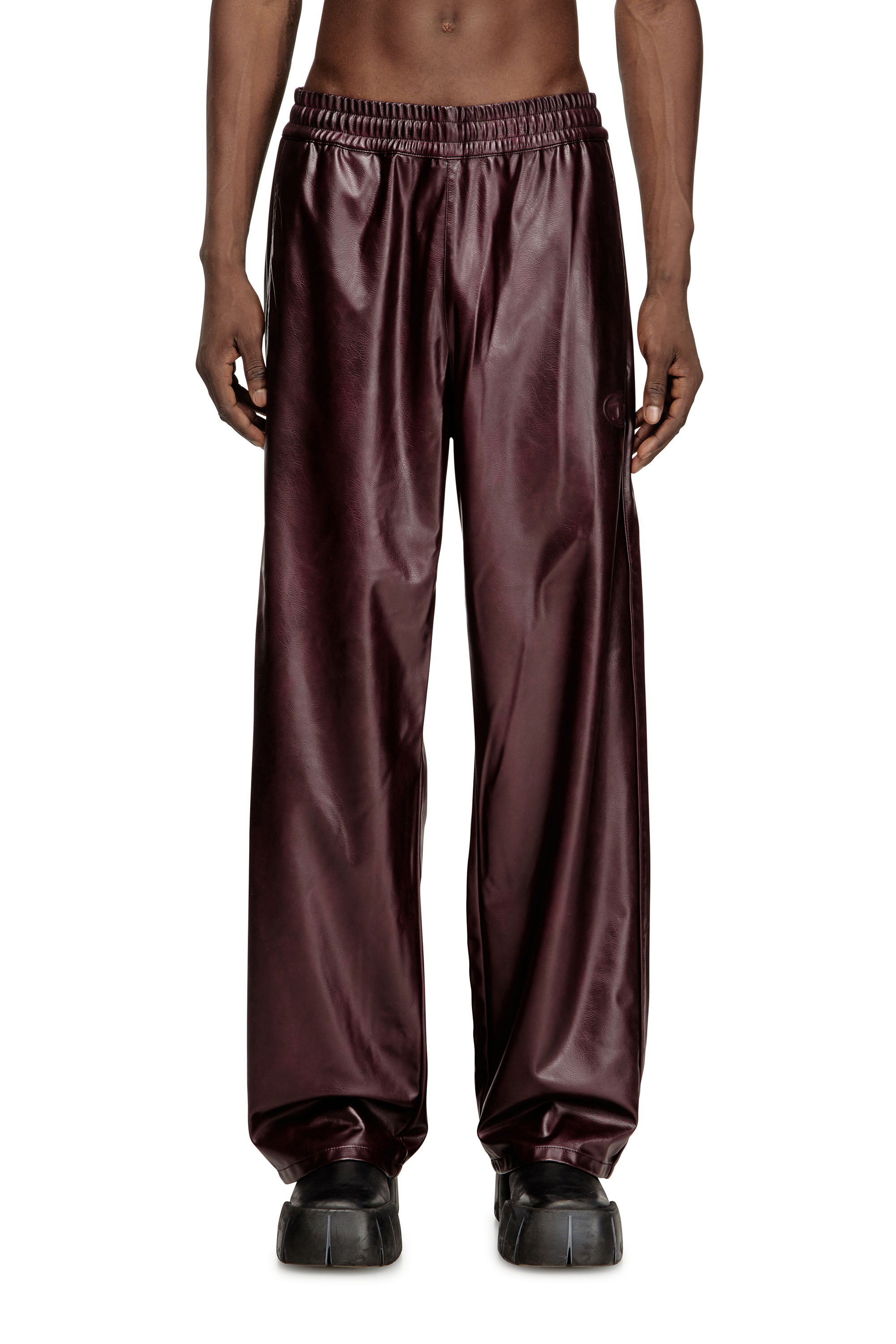 Diesel - FR-P-ARTEN, Pantalon avec logo burgundy Homme in Rouge - 3
