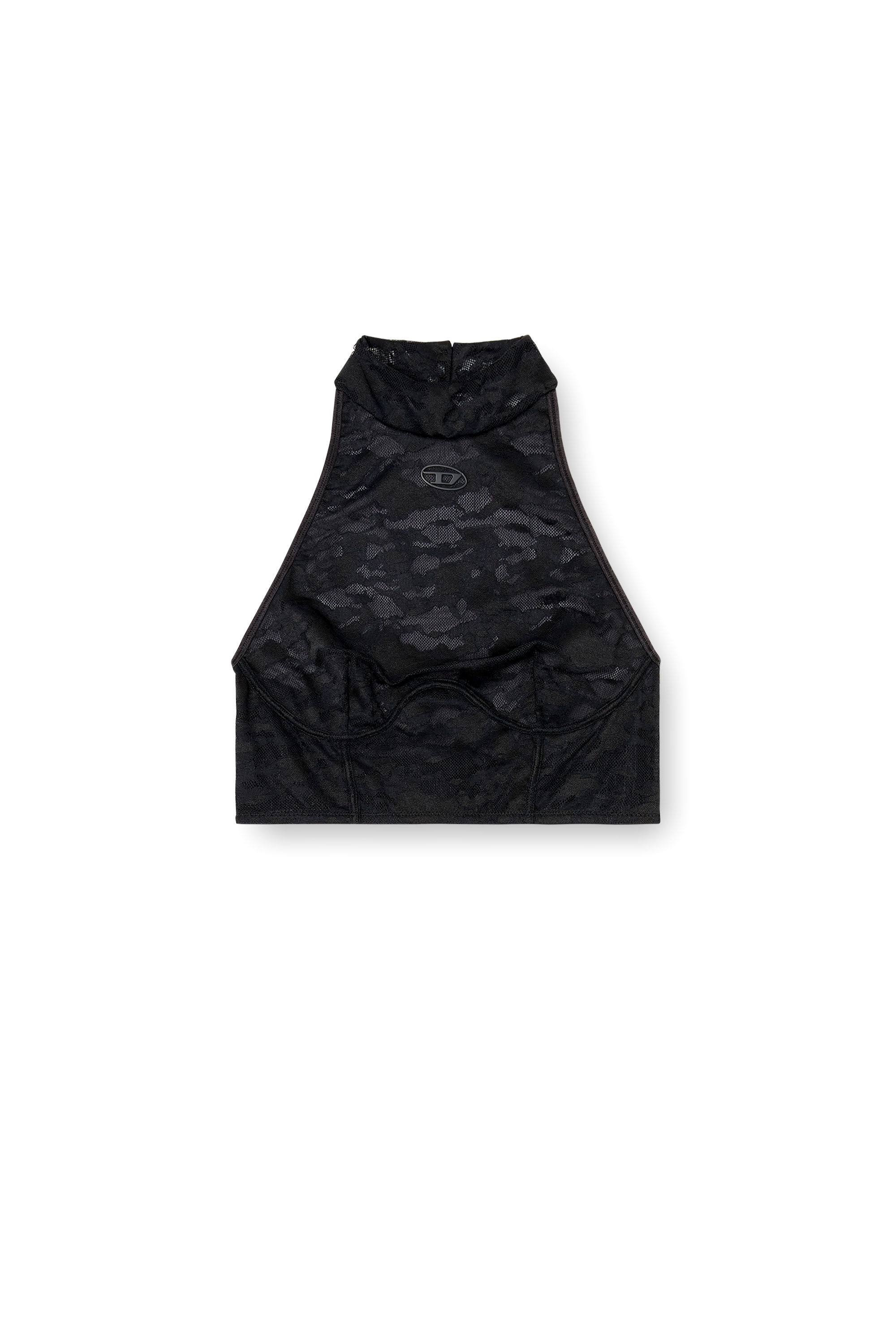Diesel - MARCIA-UTLT, Soutien-gorge en dentelle &agrave; col licou Femme in Noir - 2