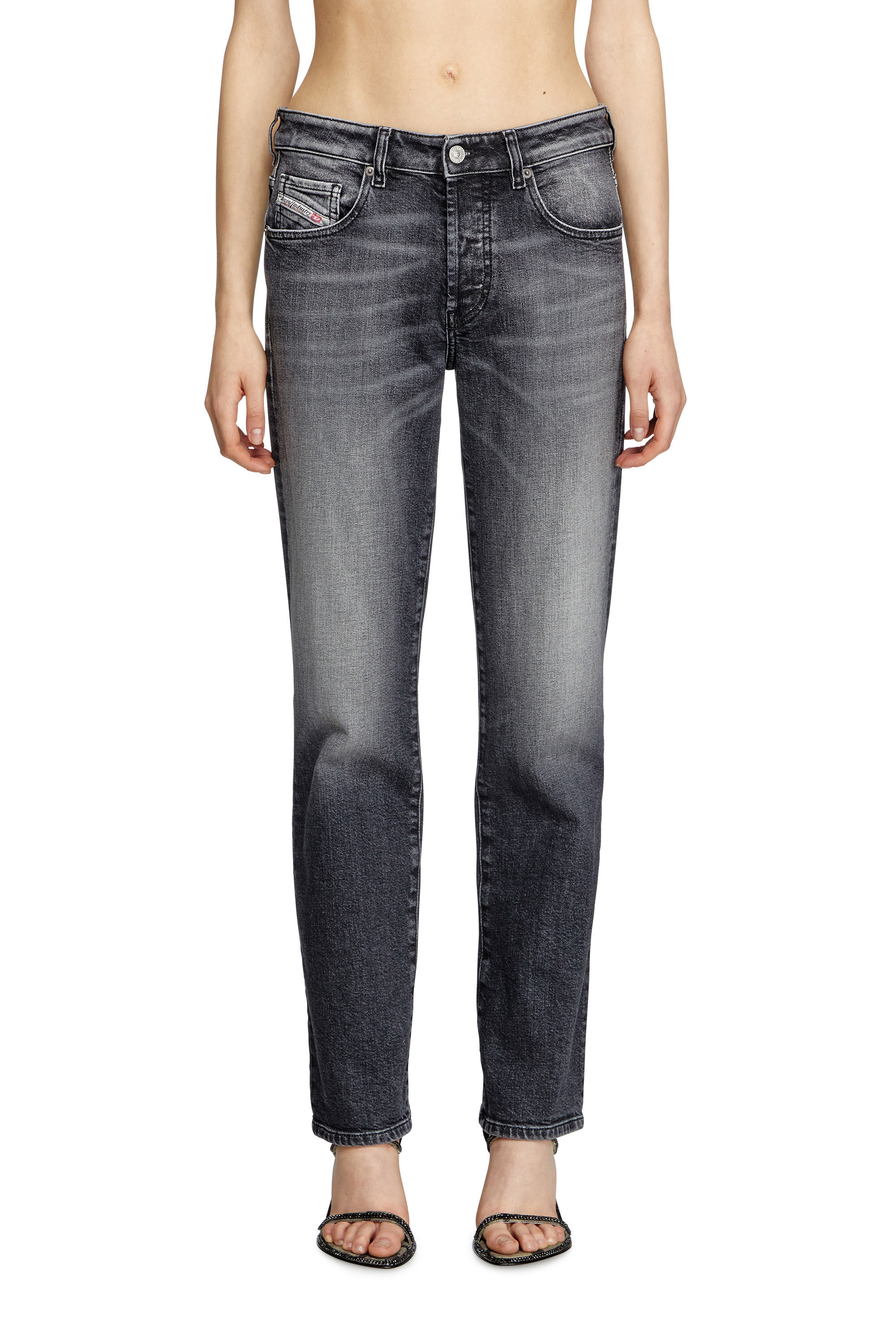 Diesel - Regular Jeans 1989 D-Mine 09L53 Femme, Noir/Gris foncé - Image 3