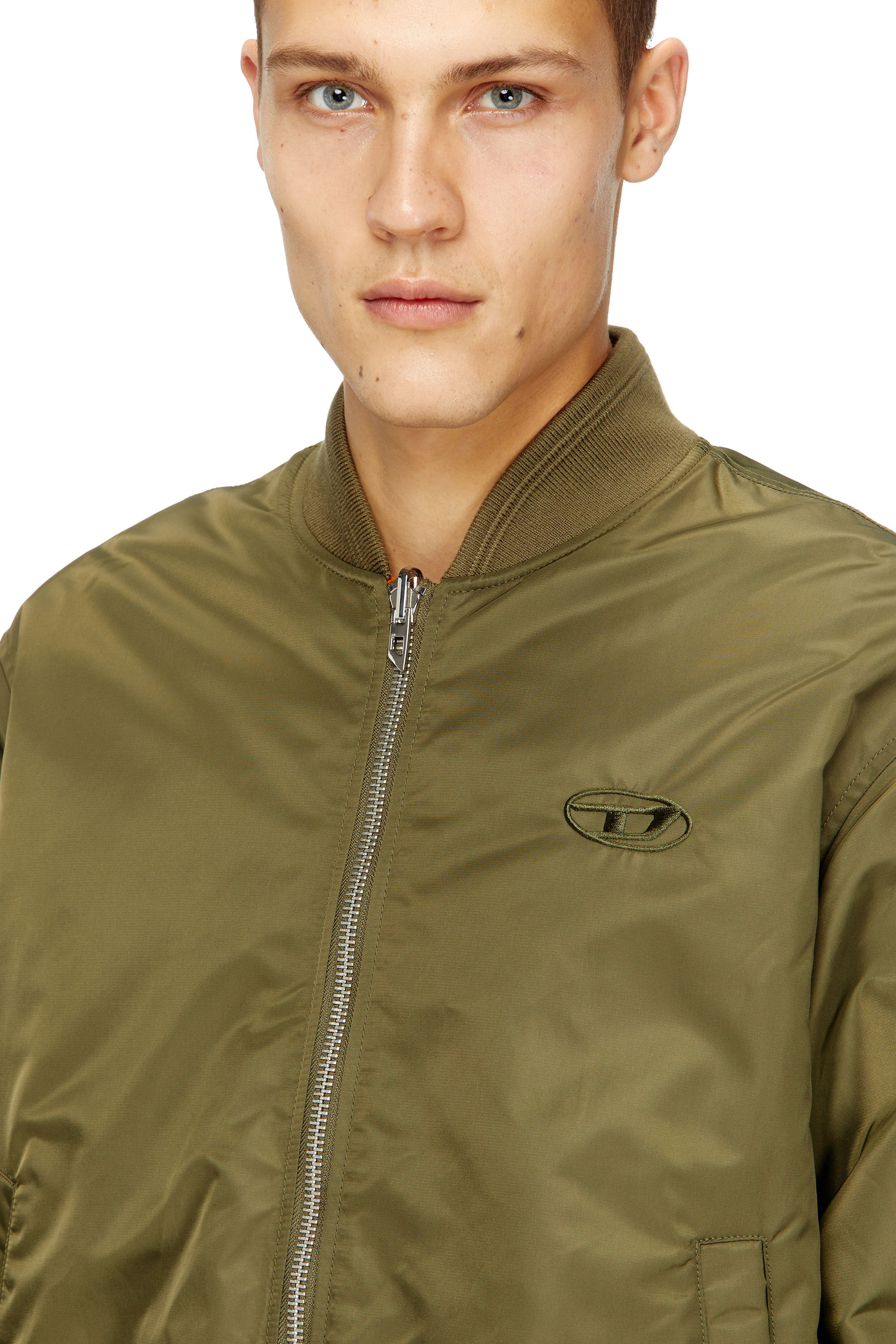 Diesel - W-TYPE-D1, Blouson aviateur rembourré avec broderie Oval D Homme in Polychrome - 5
