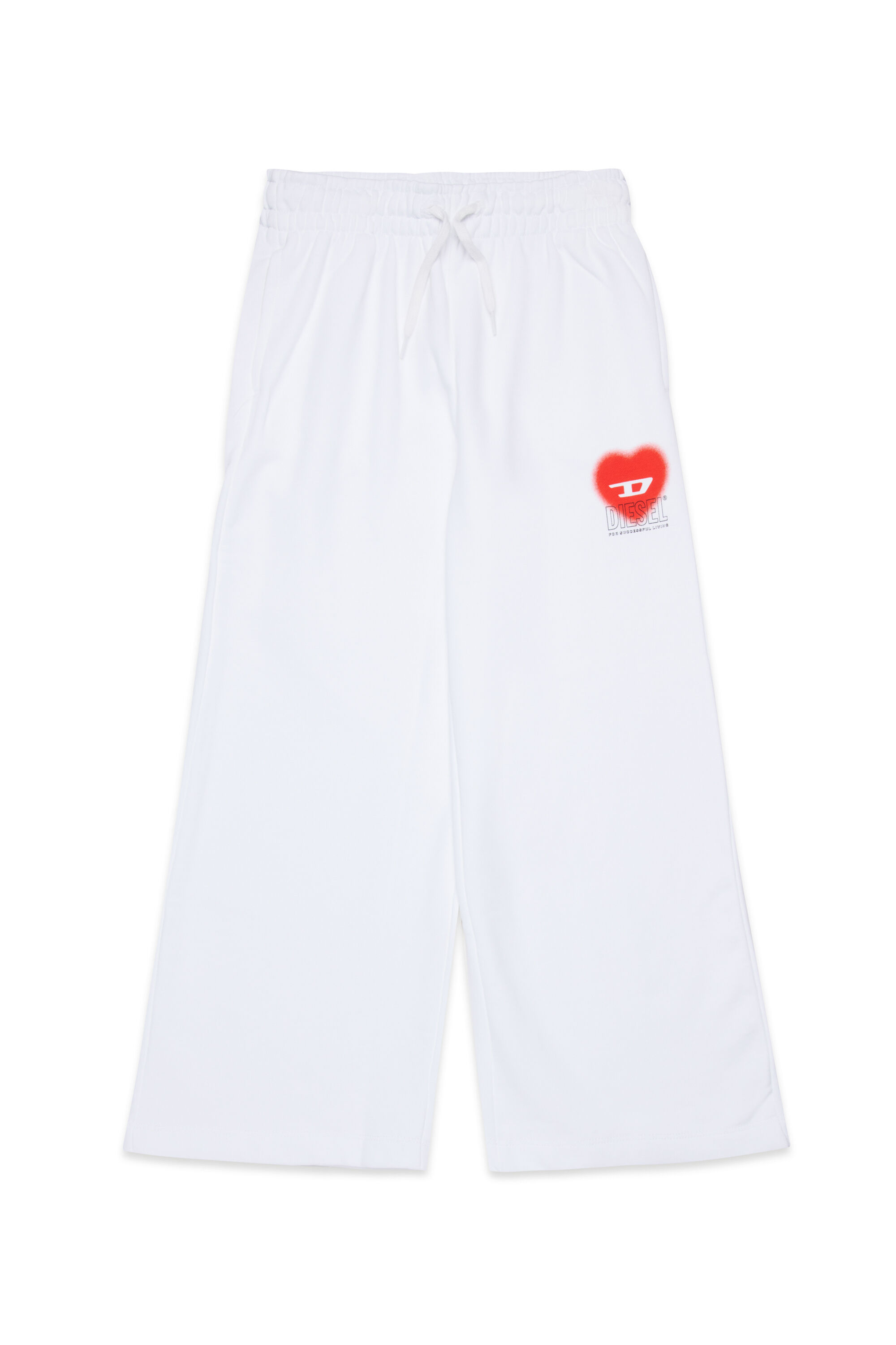 Diesel - PCUORE, Pantalon de survêtement avec graphique de cœur D Femme in Blanc - 1