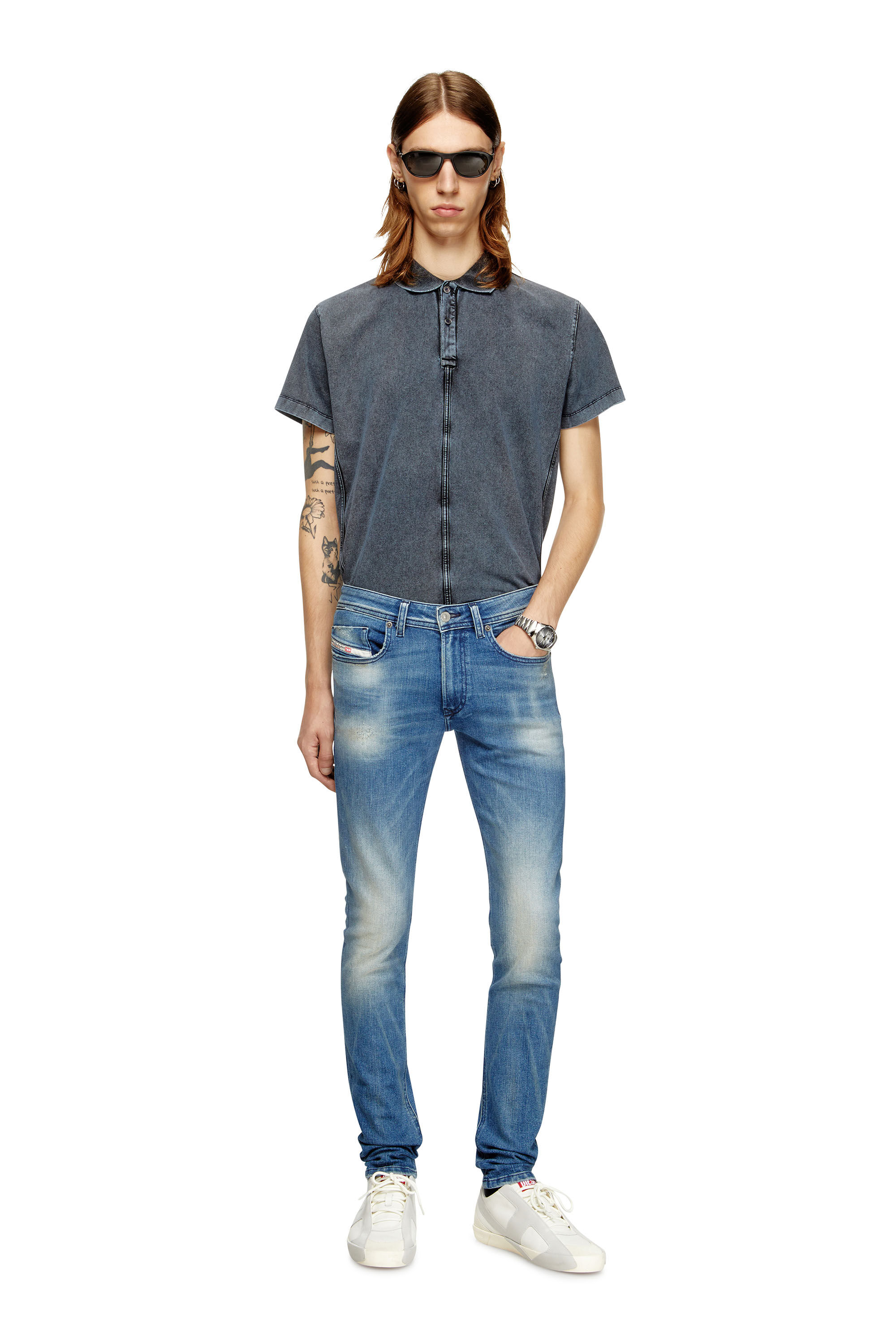 Diesel - Skinny Jeans 1979 Sleenker 0DBDR Homme, Bleu moyen - Image 1
