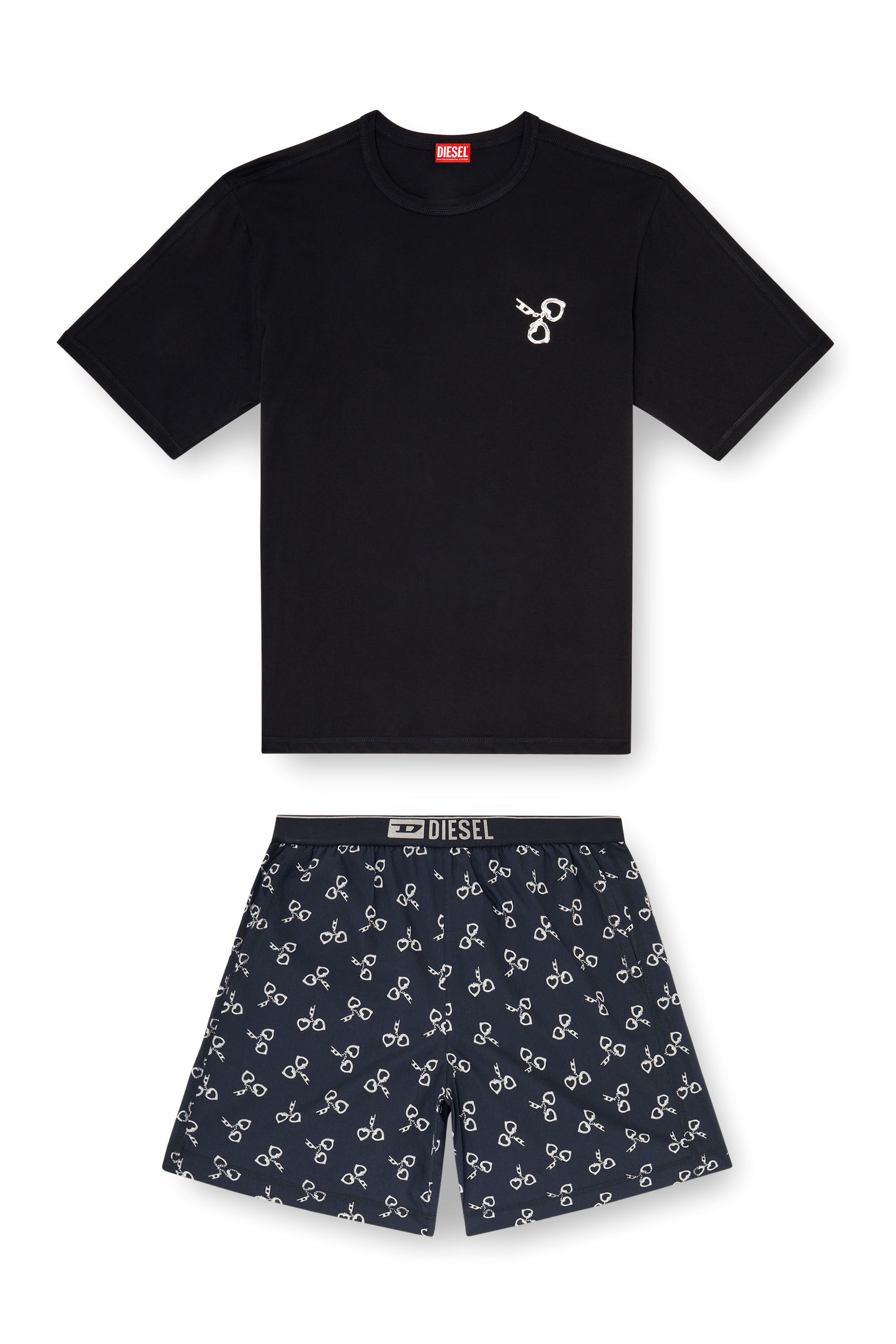 Diesel - KIT-JAMES-D-BOX, Pyjama en coton avec motif menottes Homme in ToBeDefined - 2